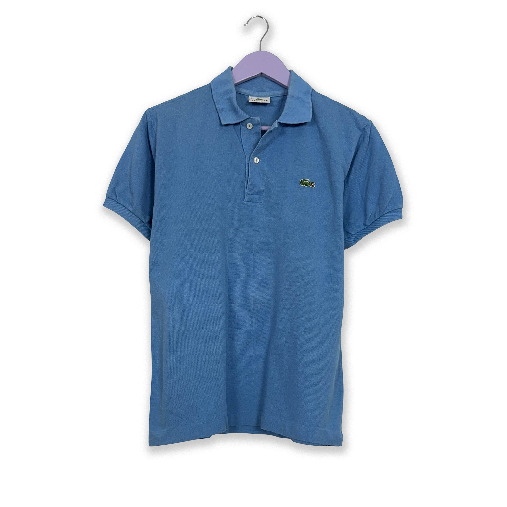 Polo Lacoste azzurra tinta unita in cotone - Taglia 3 uomo