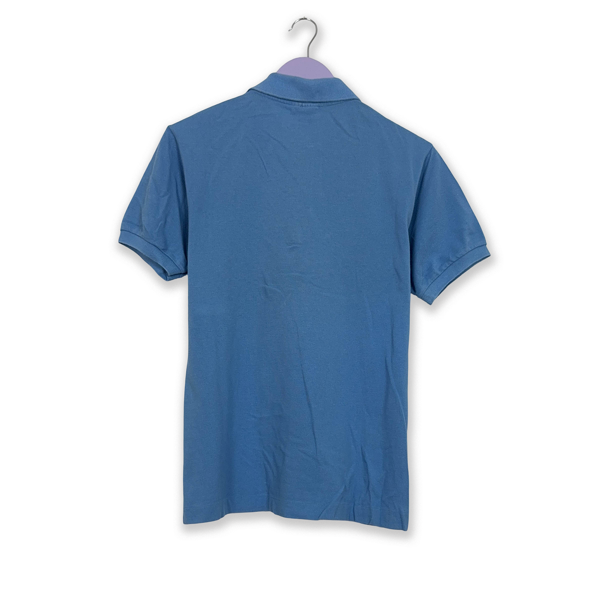 Polo Lacoste azzurra tinta unita in cotone - Taglia 3 uomo