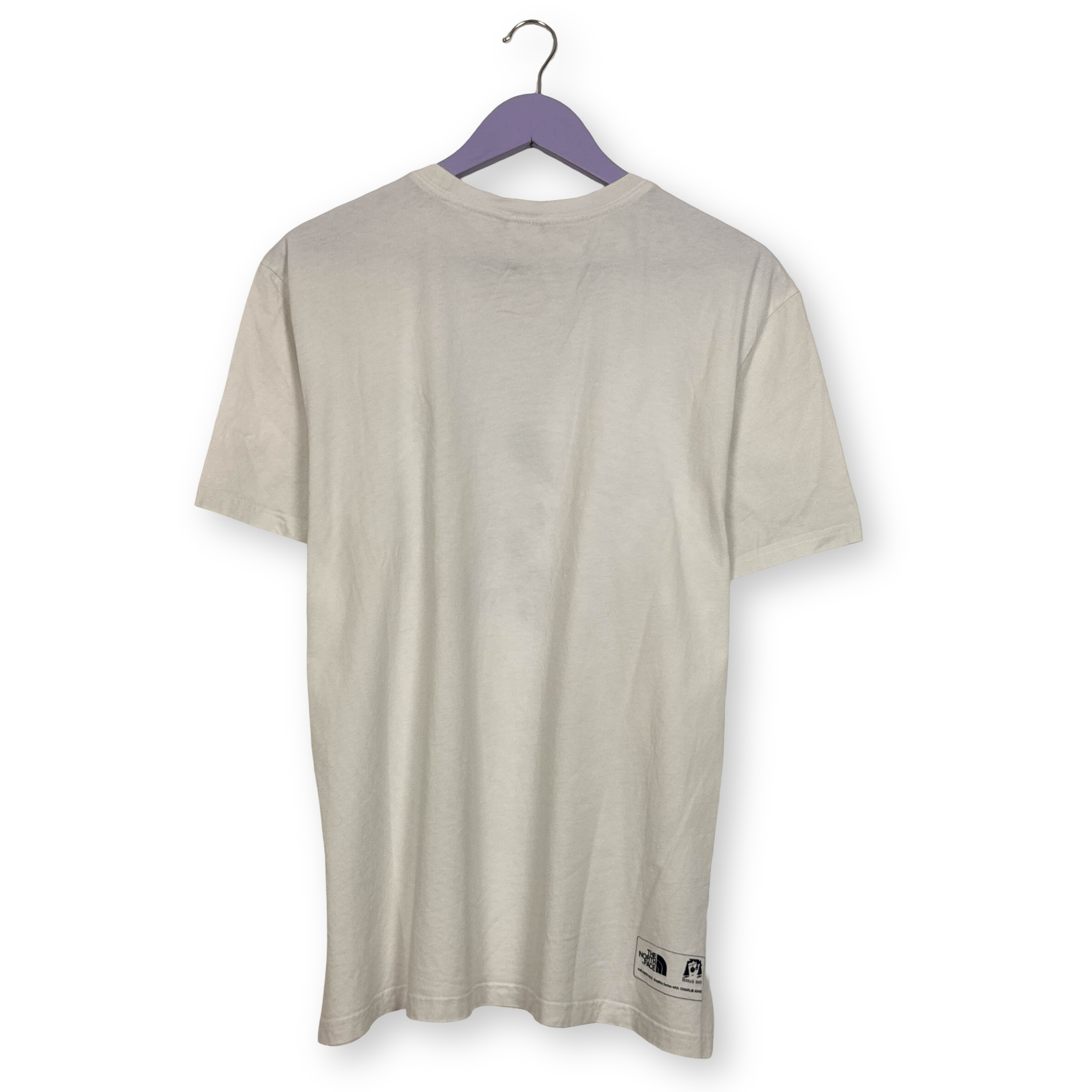 T shirt The North face bianca a girocollo in cotone con stampa - Taglia L/XL uomo