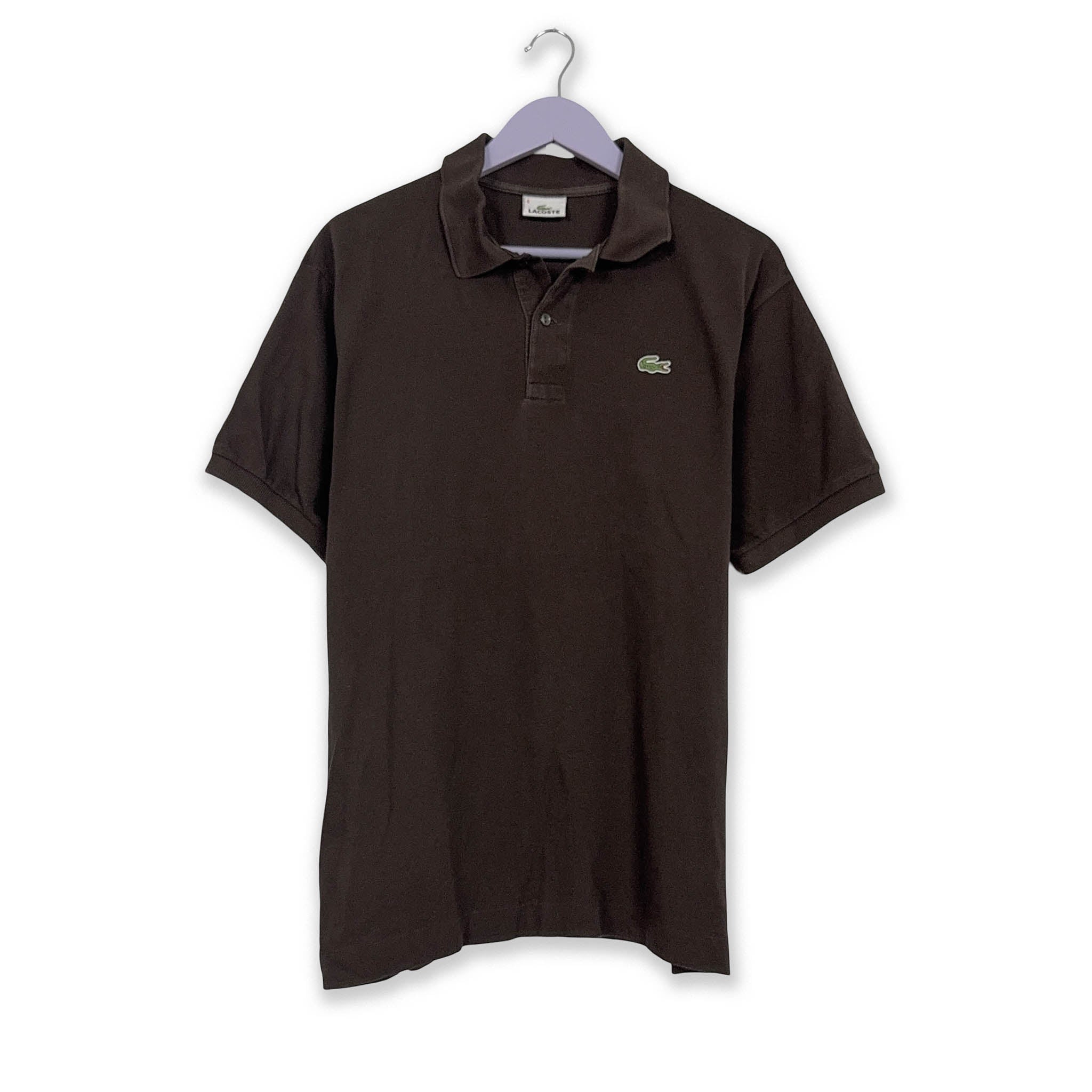 Polo Lacoste marrone scuro a tinta unita - Taglia L/XL uomo