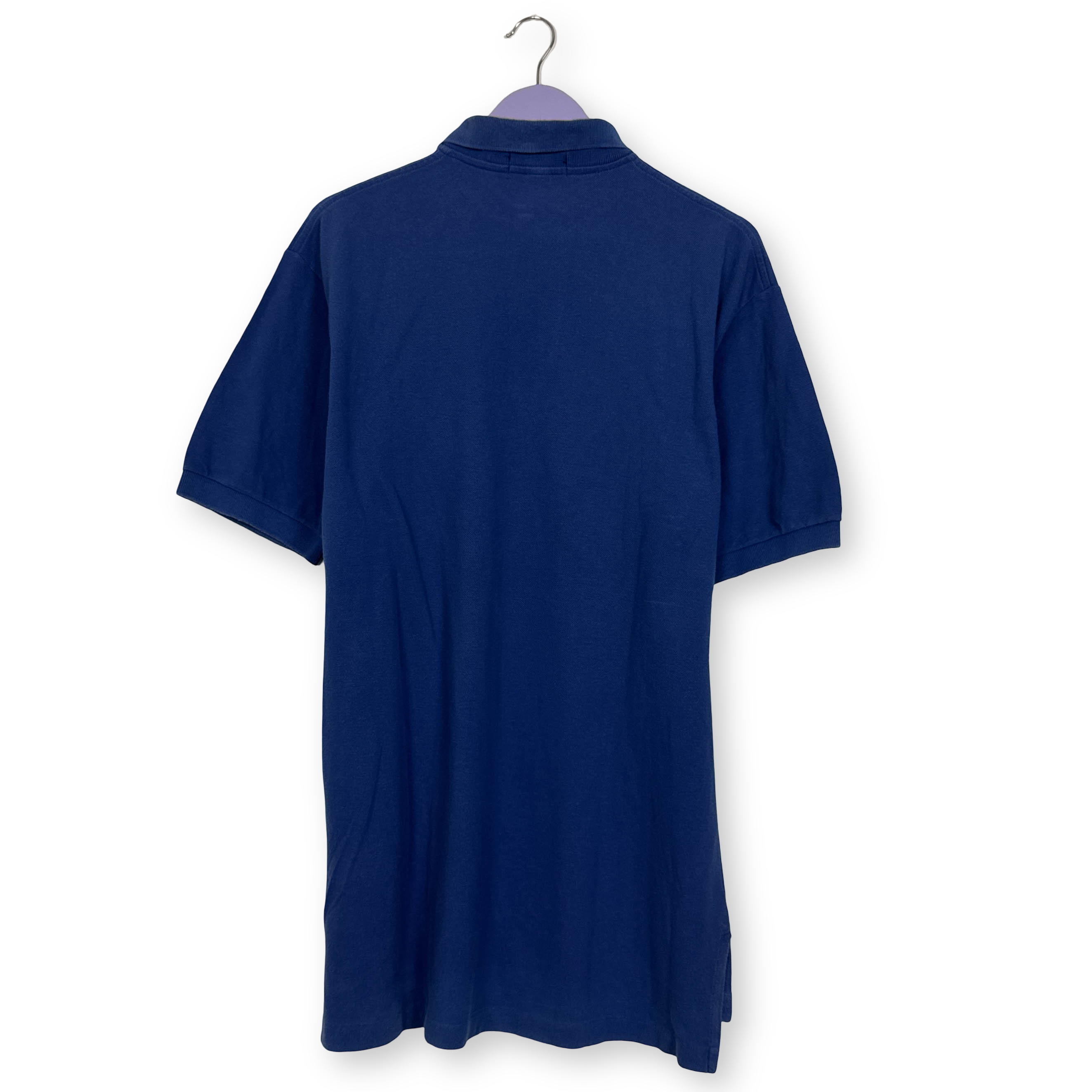 Polo Ralph Lauren blu a tinta unita in cotone - Taglia M/L uomo