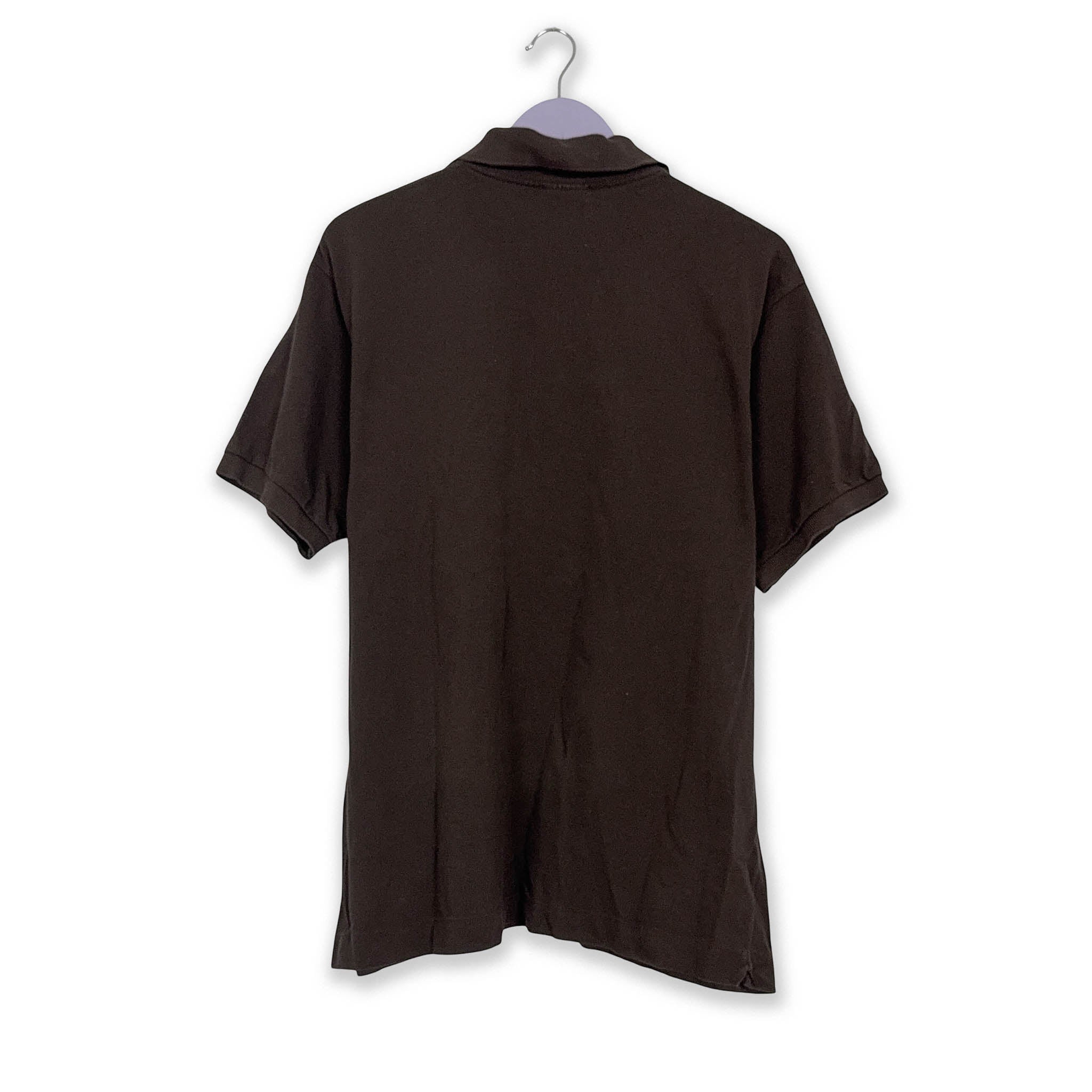 Polo Lacoste marrone scuro a tinta unita - Taglia L/XL uomo