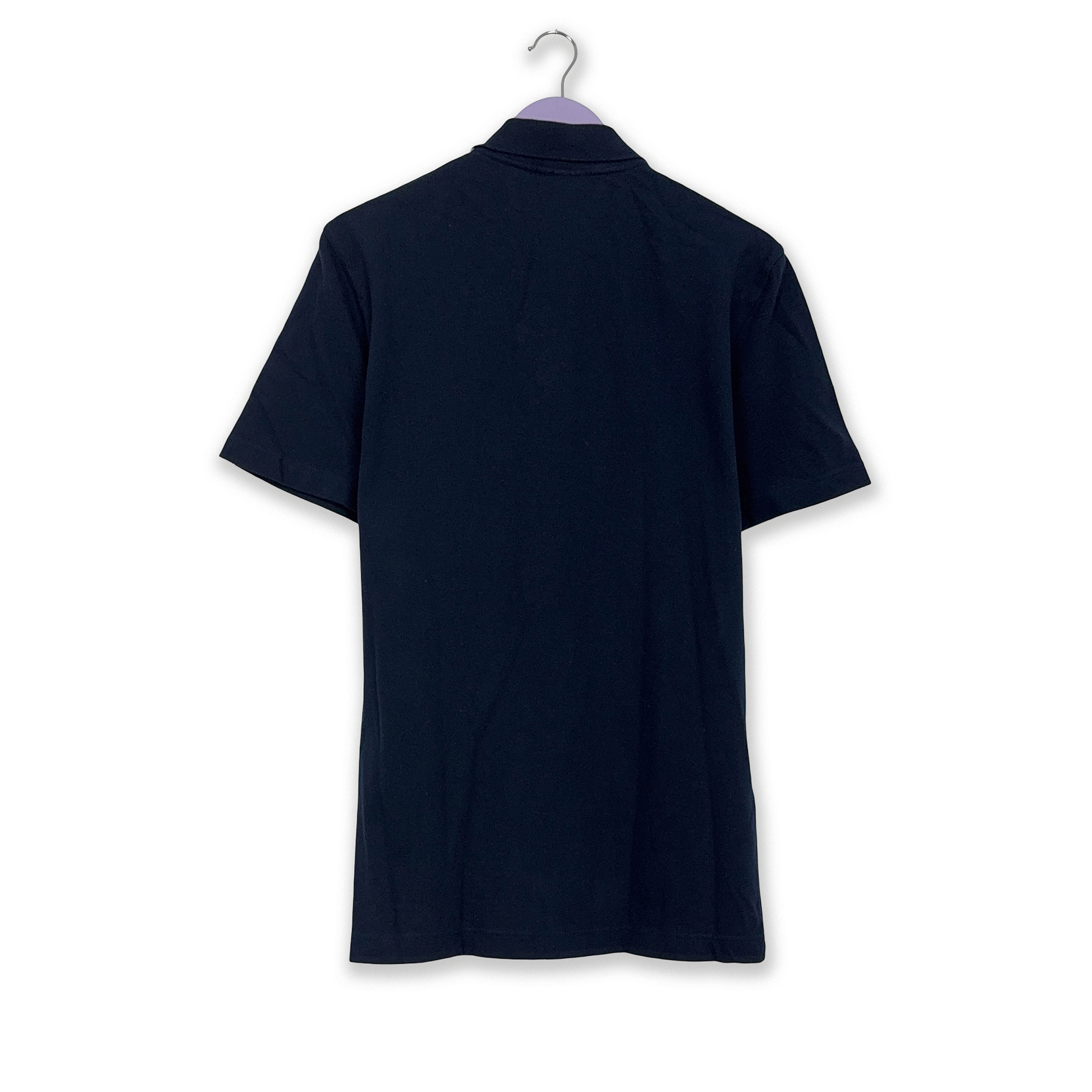 Polo Lacoste blu scuro tinta unita in cotone regular fit - Taglia 5 L uomo