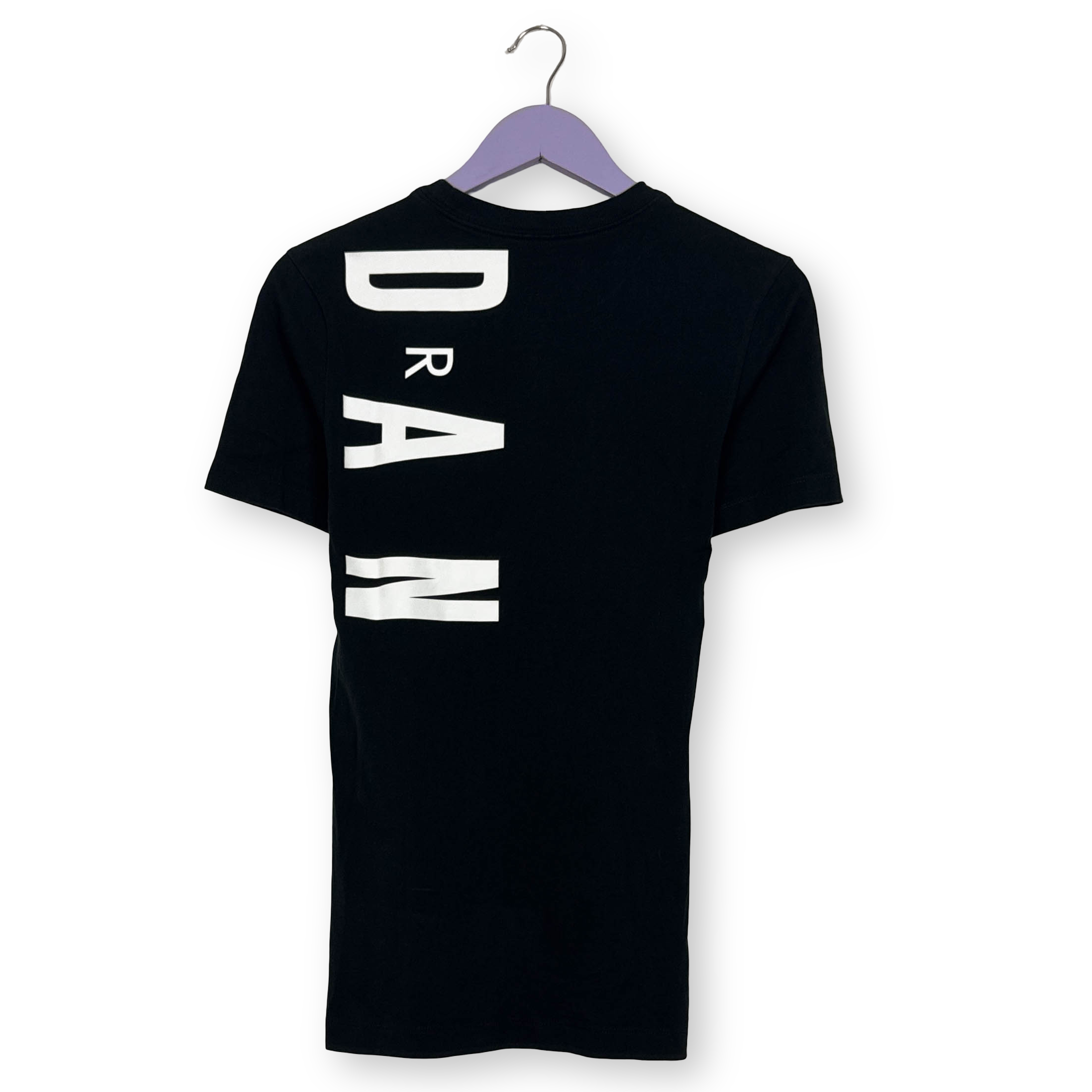 T shirt Air Jordan nera a girocollo in cotone - Taglia XS uomo