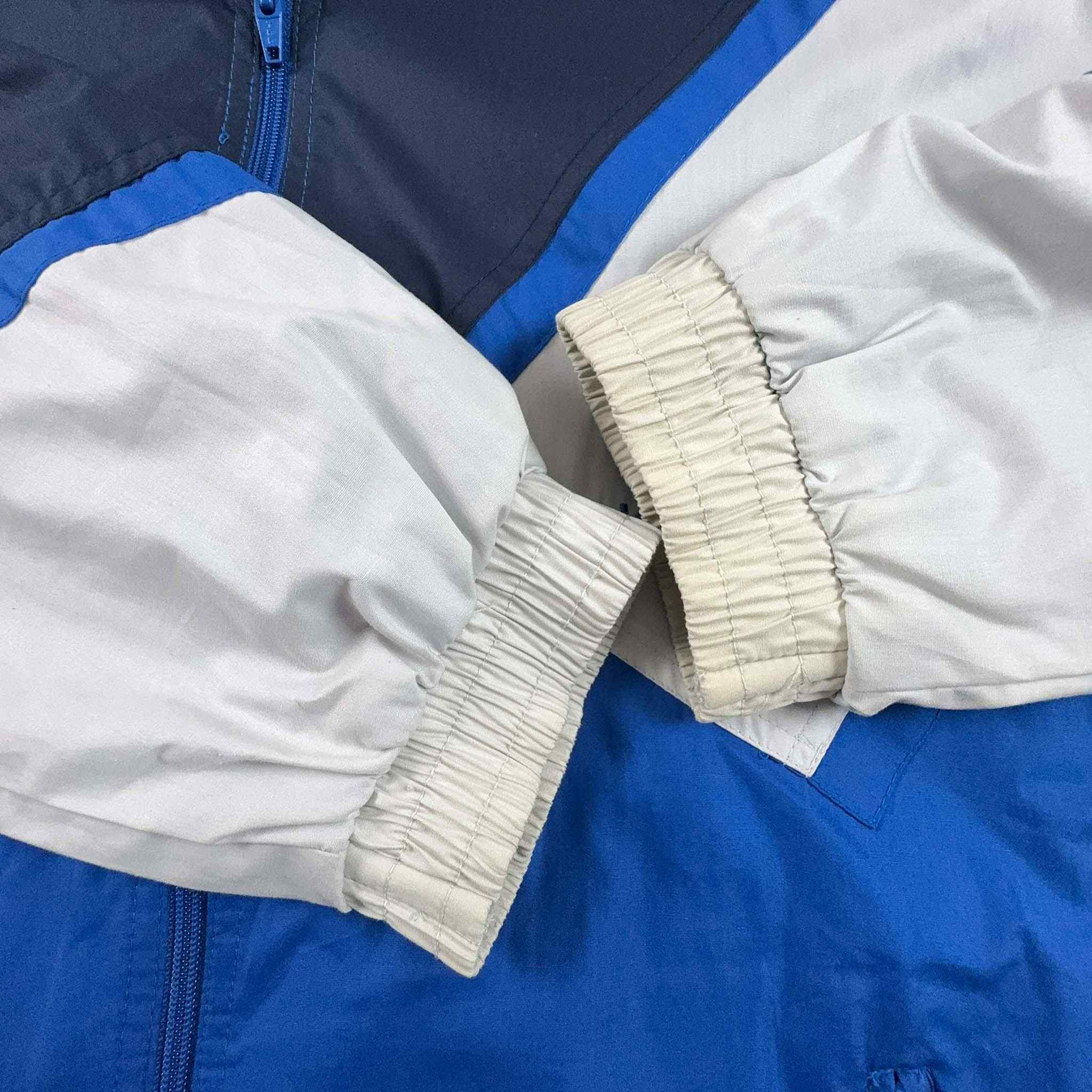 Adidas Vintage 90's Lined Windbreaker Jacket Blue & White - Men's Size L