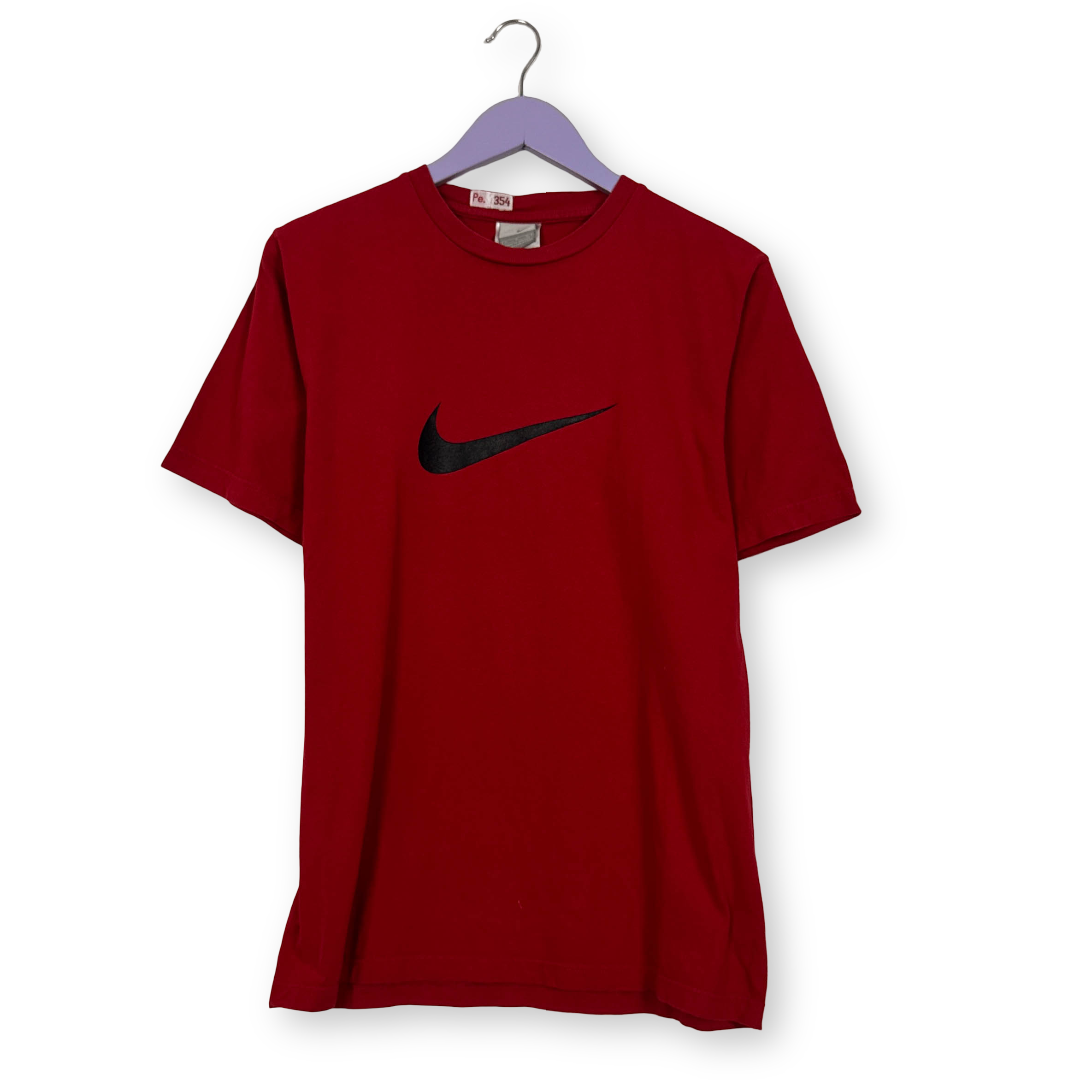 T shirt Nike Vintage rossa con stampa a girocollo in cotone anni 00 - Taglia M uomo