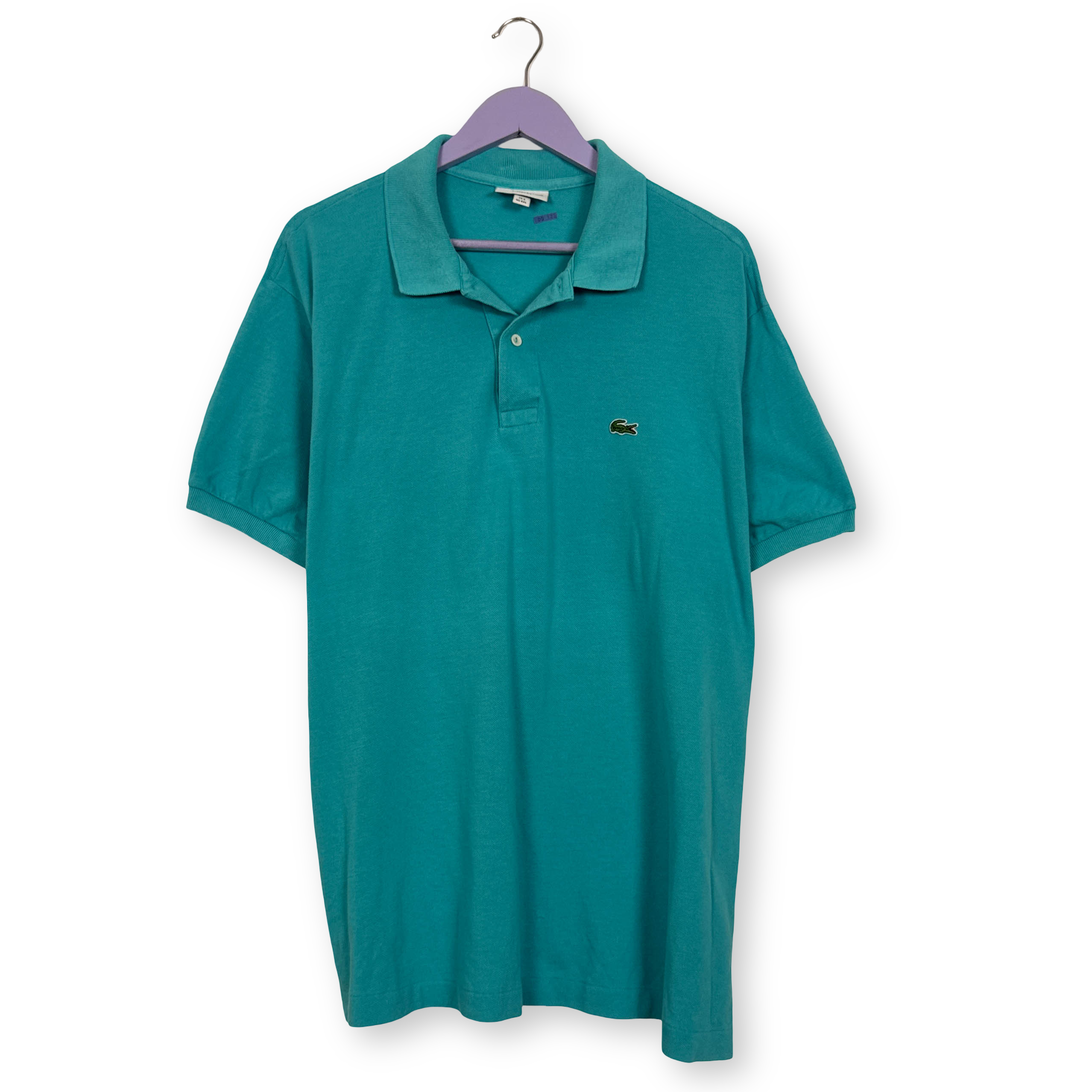 Polo Lacoste azzurra a tinta unita in cotone - Taglia 4XL uomo