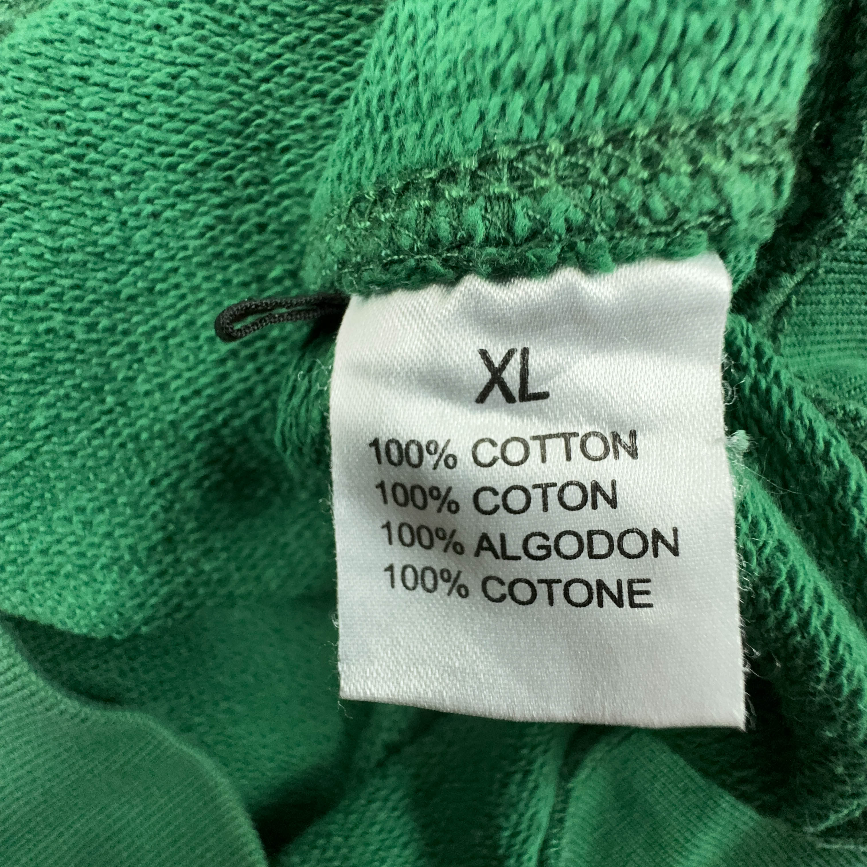 Felpa Napapijri verde a girocollo con logo stampato - Taglia XL uomo