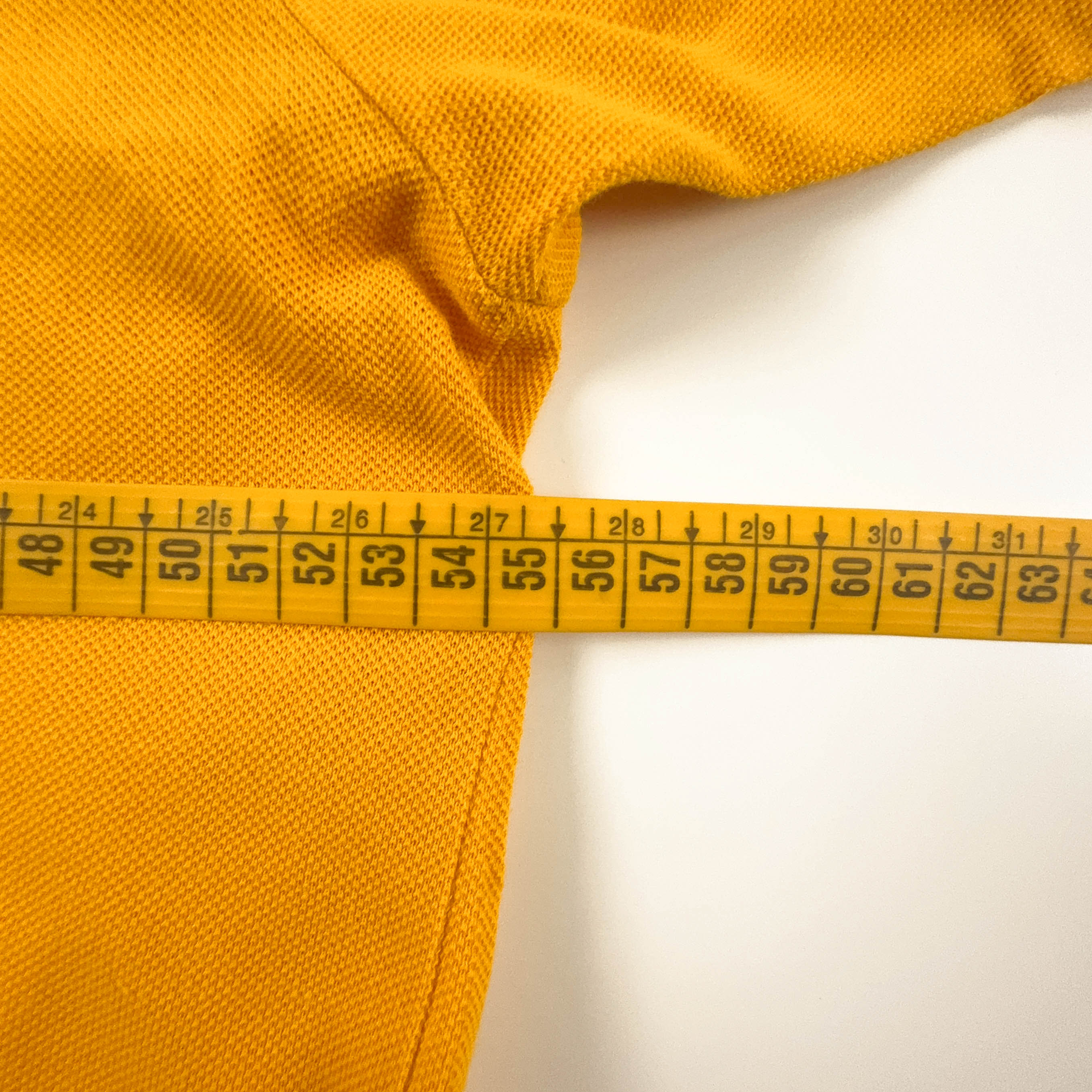 Polo Lacoste gialla scura a tinta unita - Taglia L/XL uomo