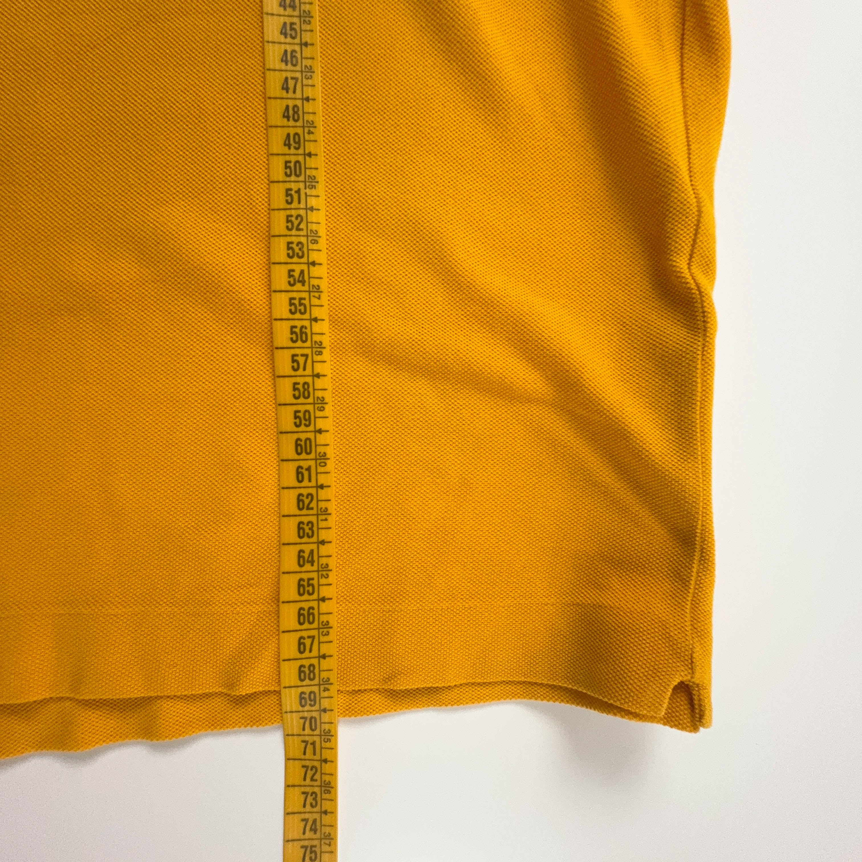 Polo Lacoste gialla scura a tinta unita - Taglia L/XL uomo