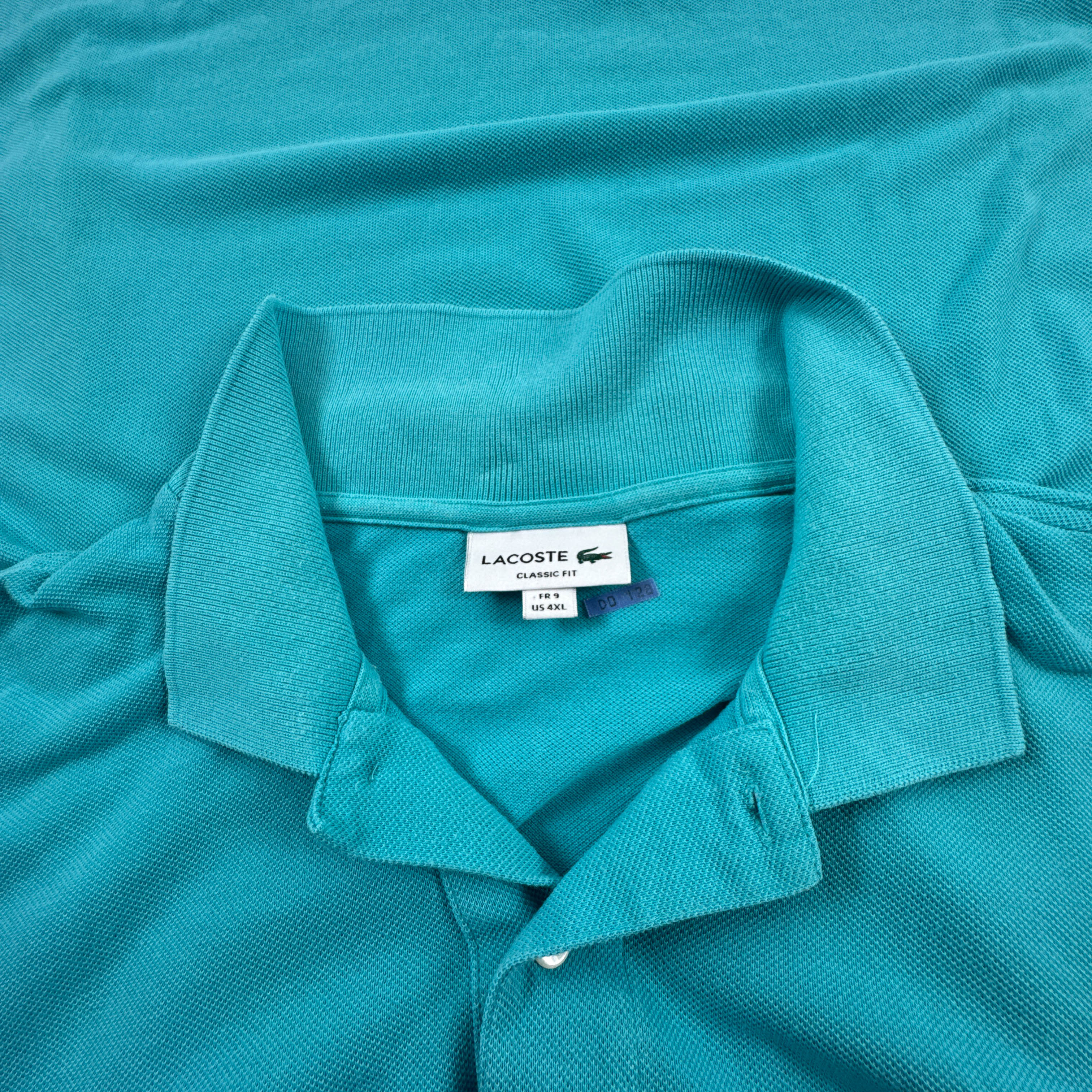 Polo Lacoste azzurra a tinta unita in cotone - Taglia 4XL uomo
