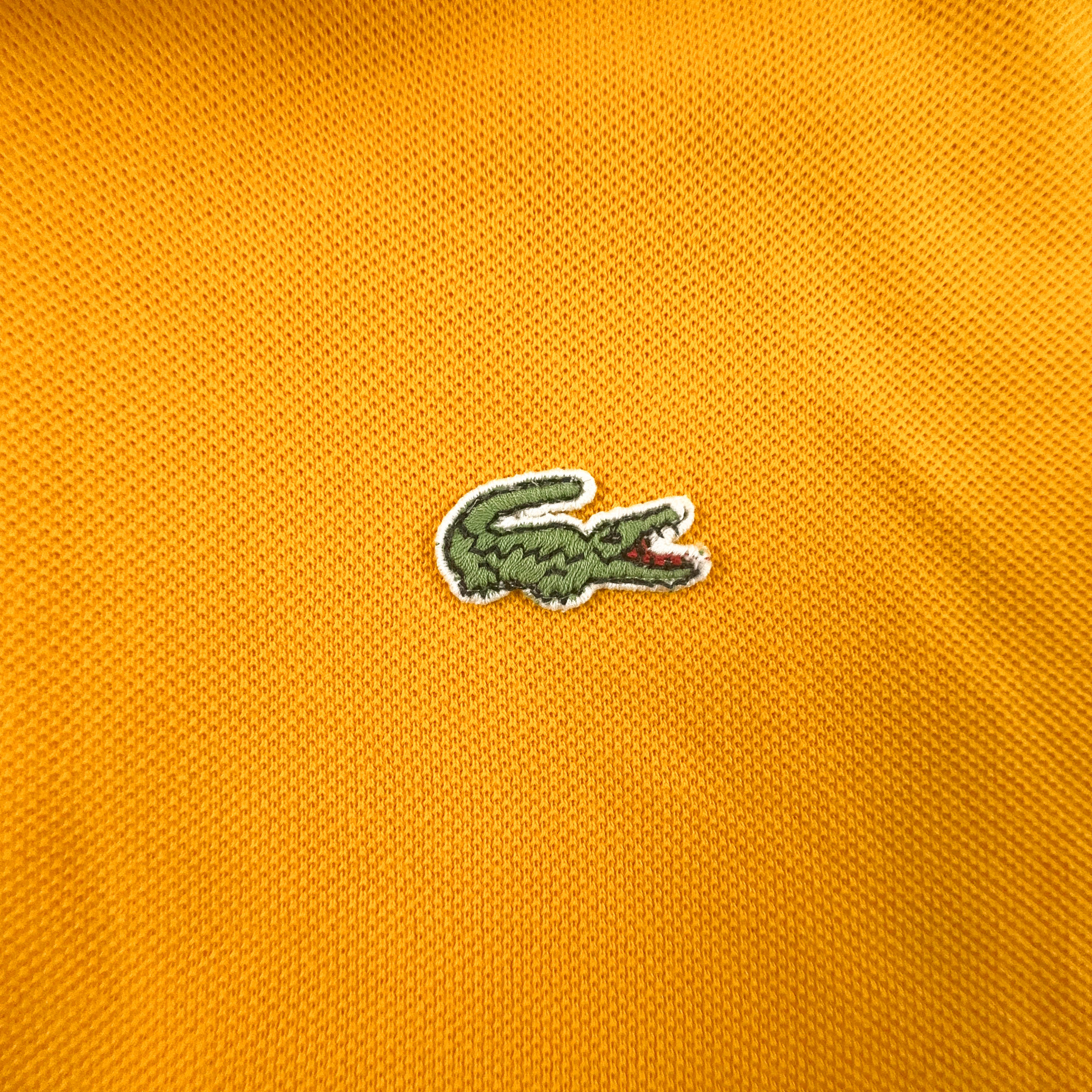 Polo Lacoste gialla scura a tinta unita - Taglia L/XL uomo