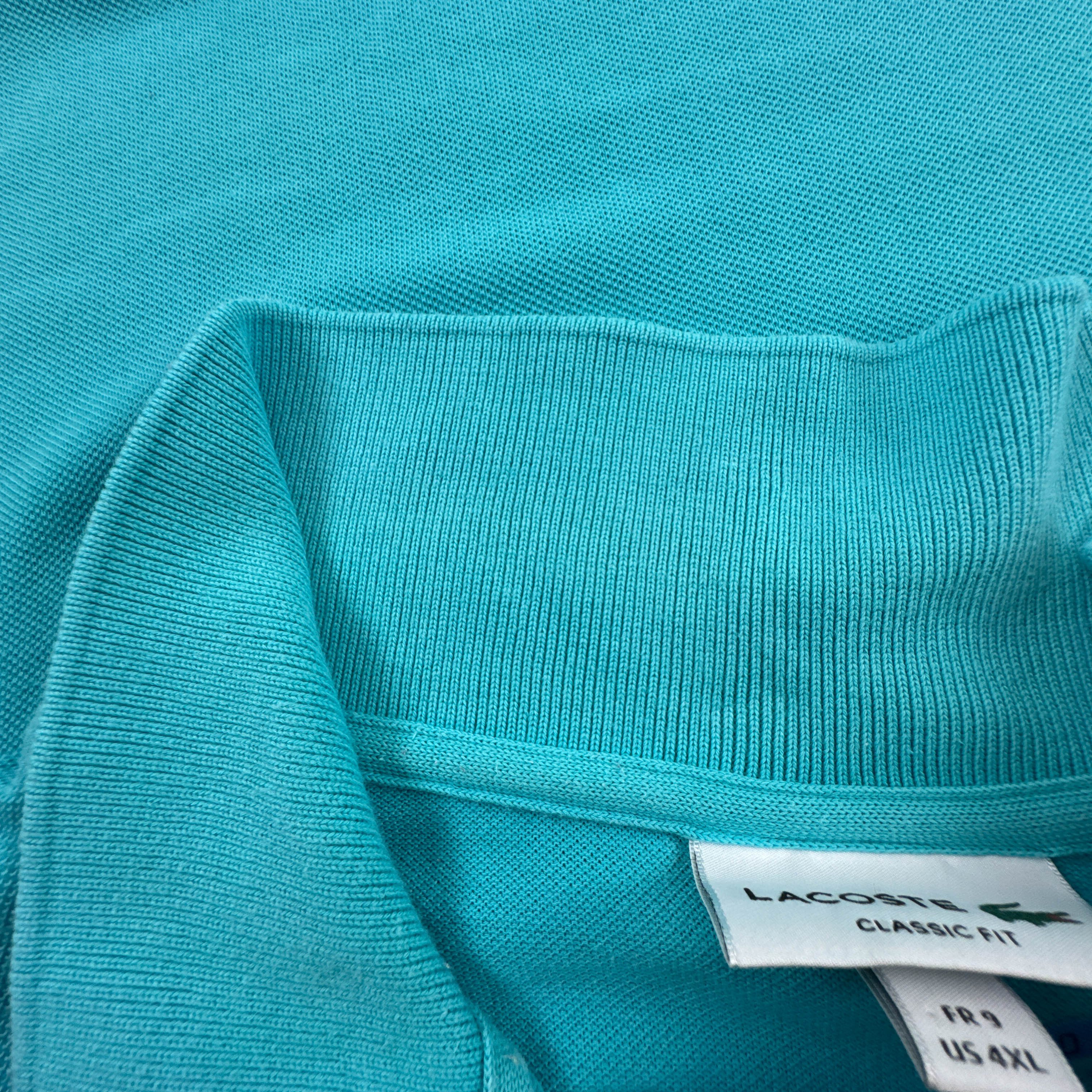 Polo Lacoste azzurra a tinta unita in cotone - Taglia 4XL uomo