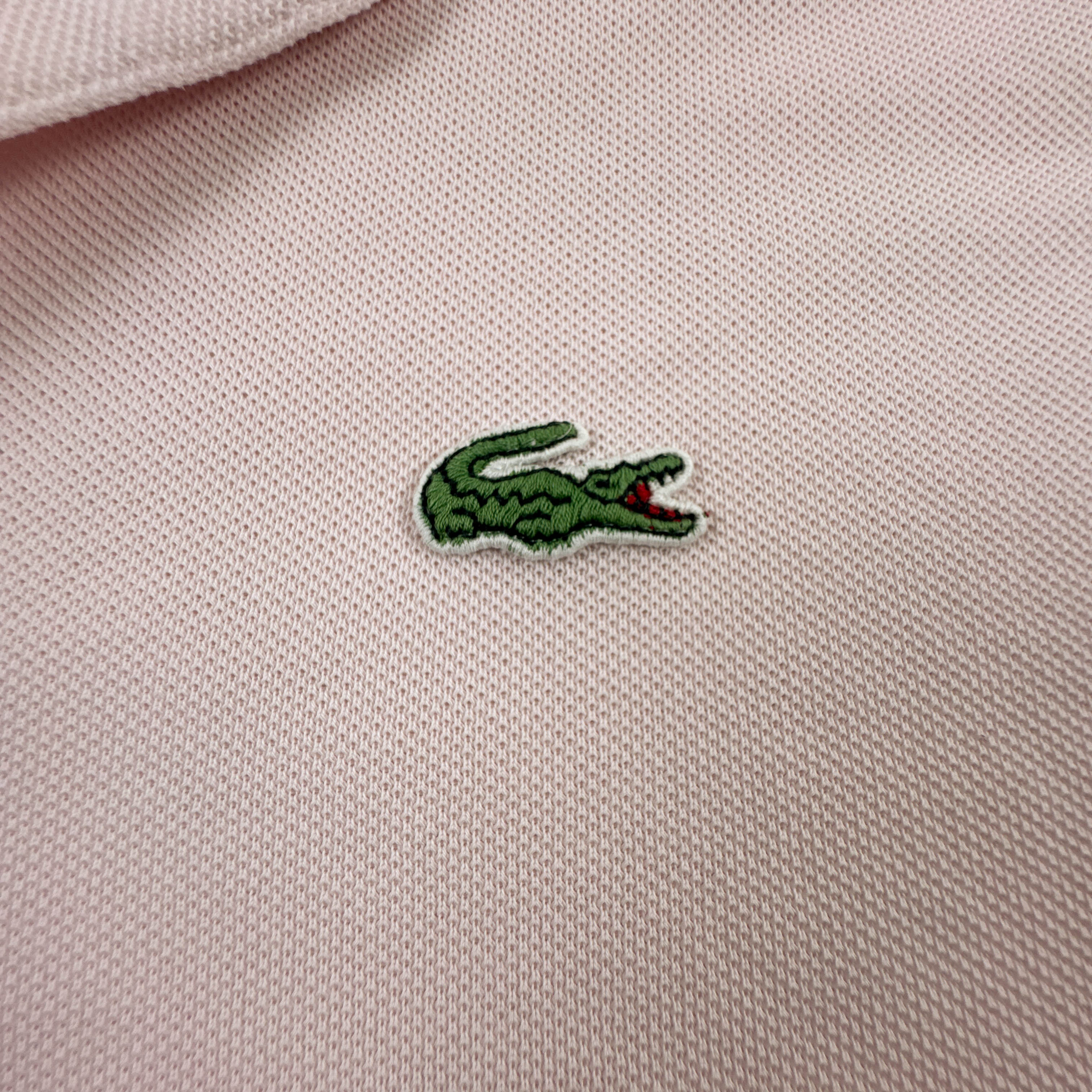 Polo Lacoste rosa a tinta unita in cotone - Taglia 7 uomo