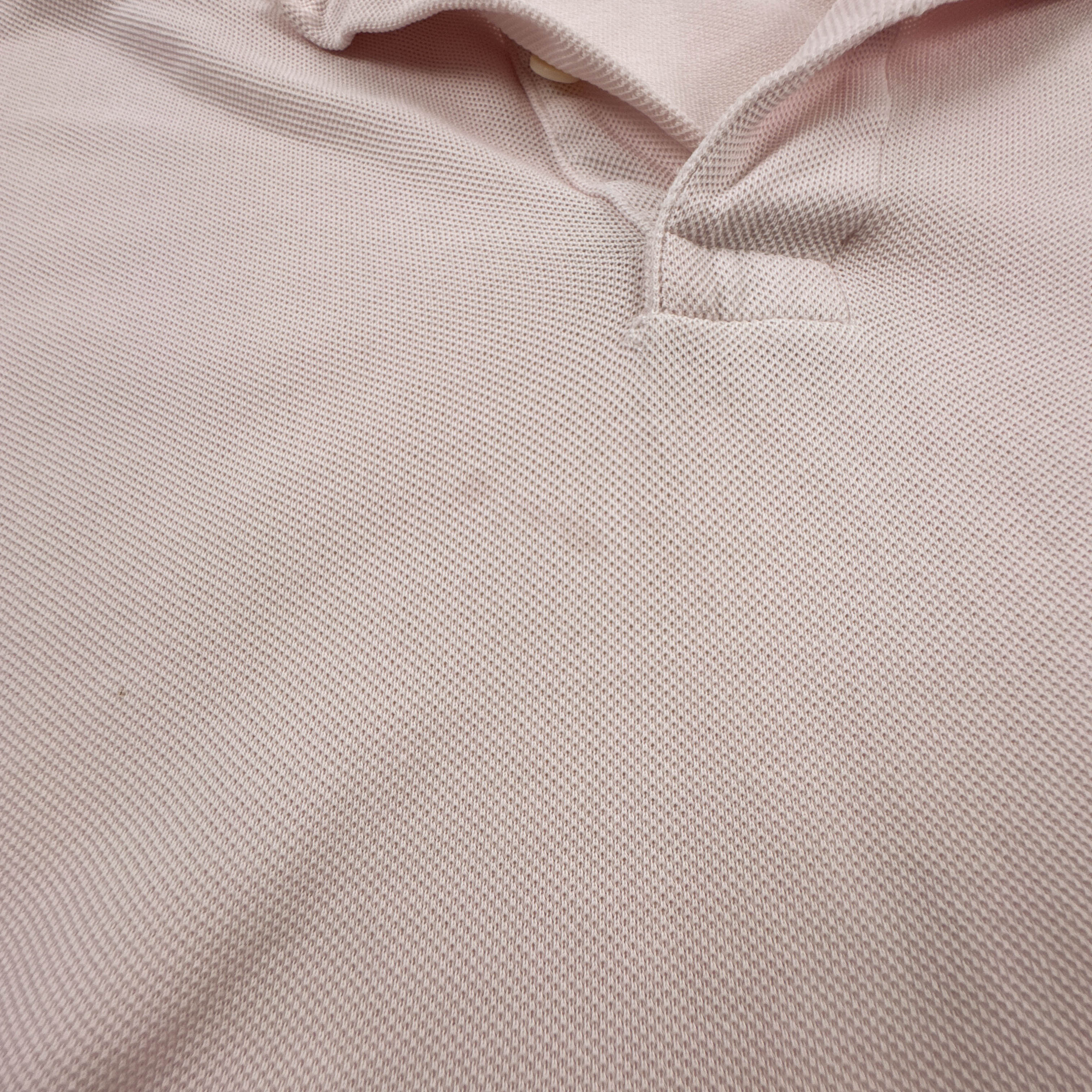Polo Lacoste rosa a tinta unita in cotone - Taglia 7 uomo