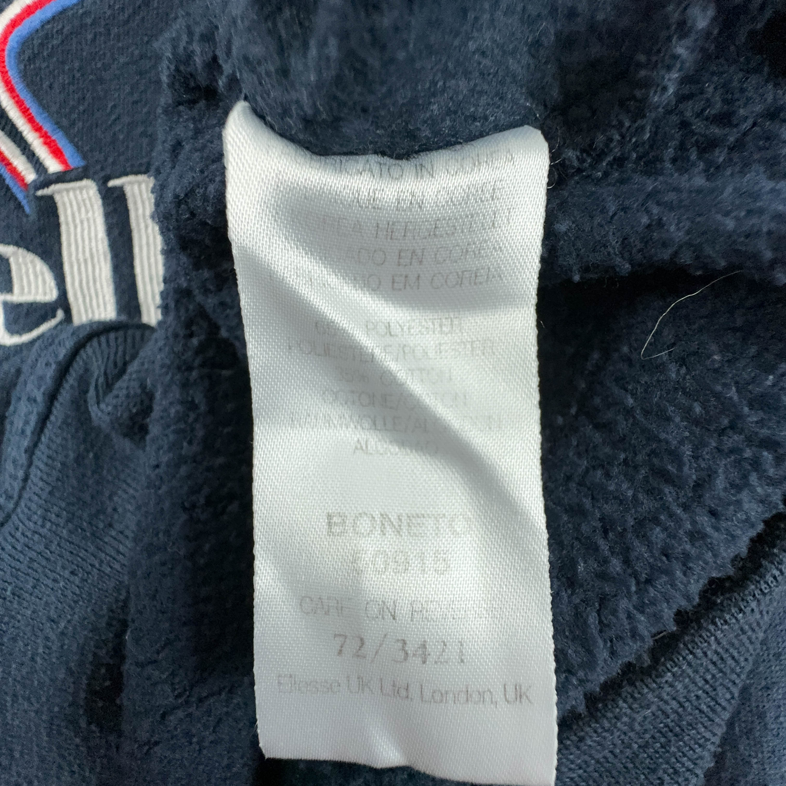 Felpa Ellesse Vintage blu scuro a girocollo con logo ricamato - Taglia L uomo