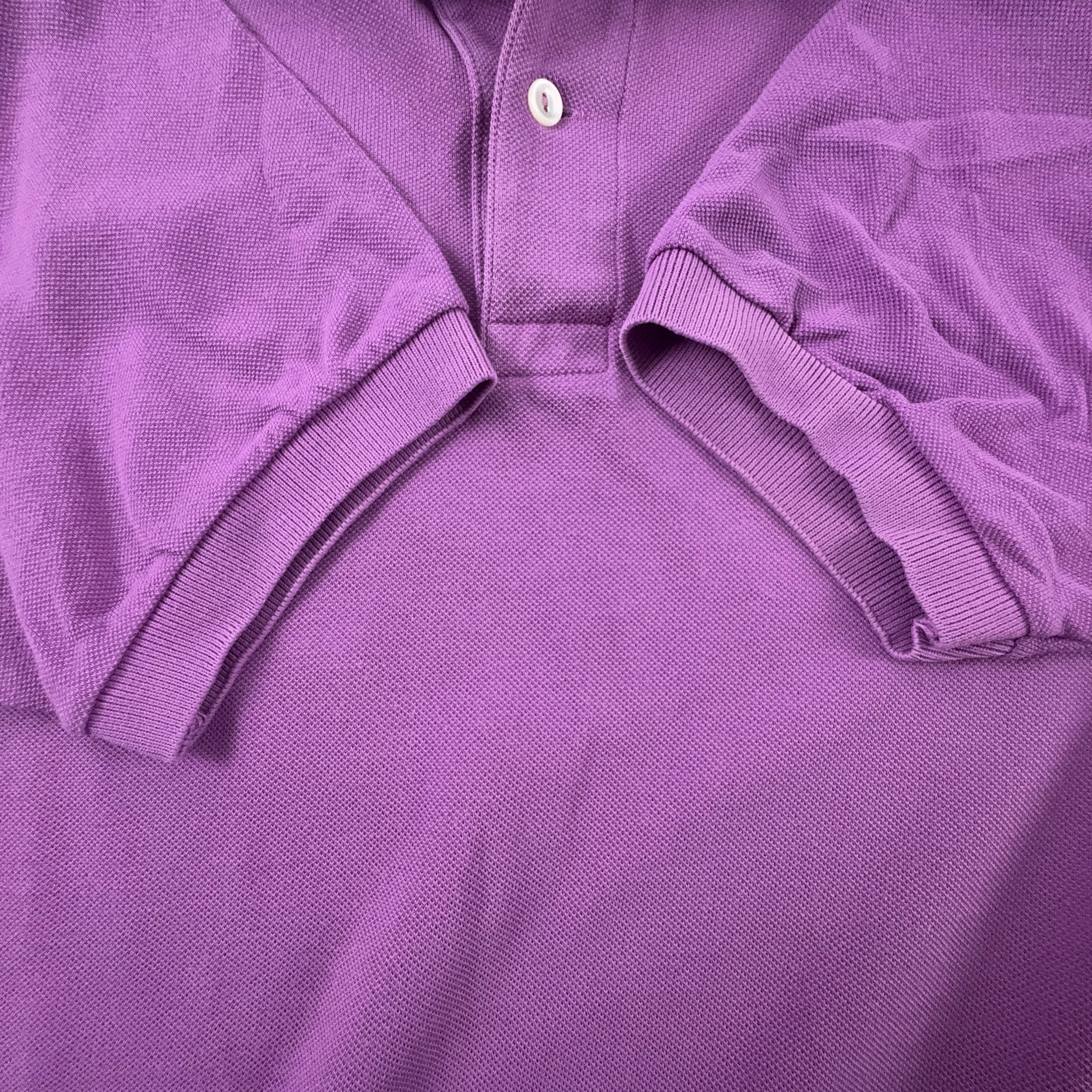 Polo Lacoste viola chiara a tinta unita in cotone - Taglia 4 uomo