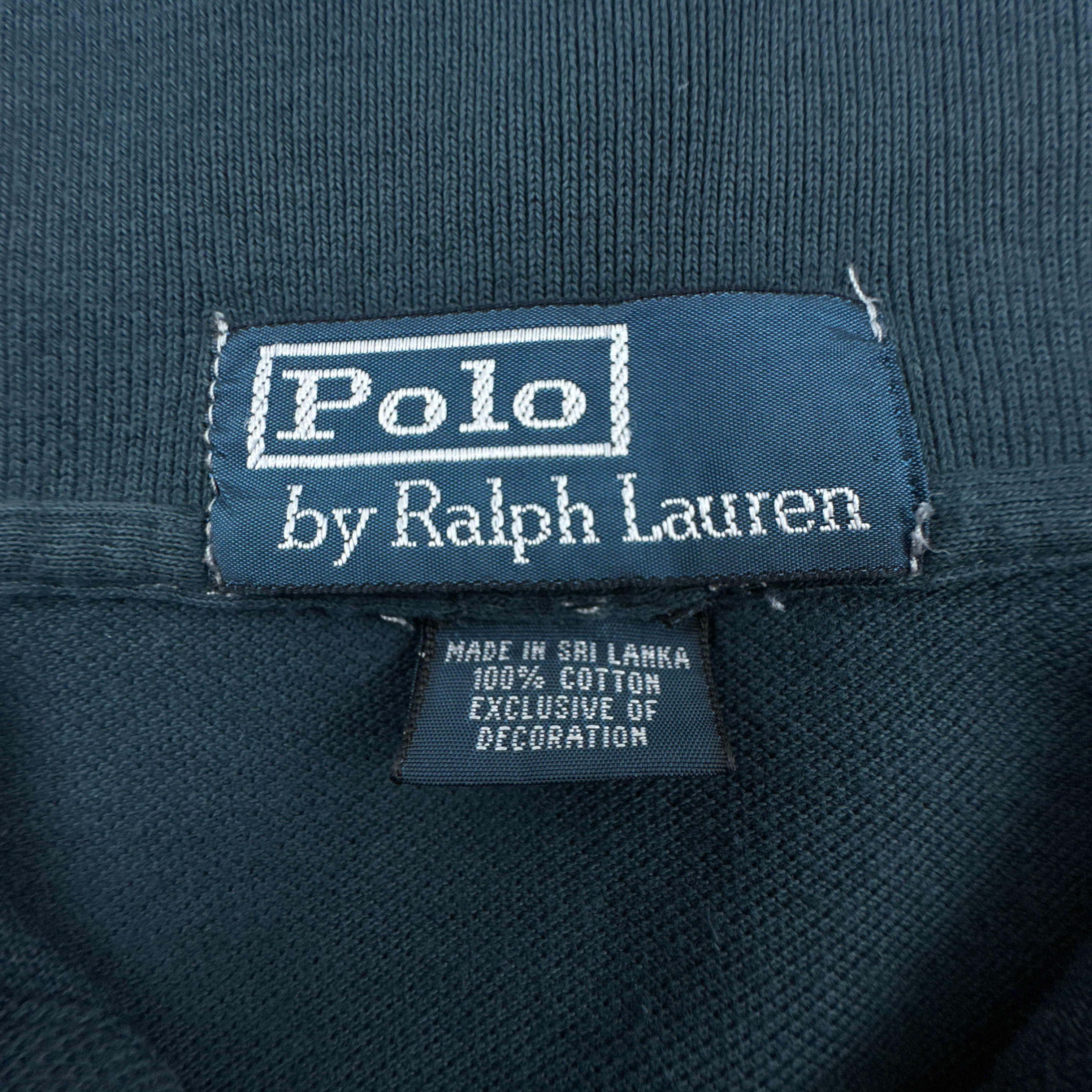 Polo Ralph Lauren blu scura a tinta unita in cotone - Taglia M uomo