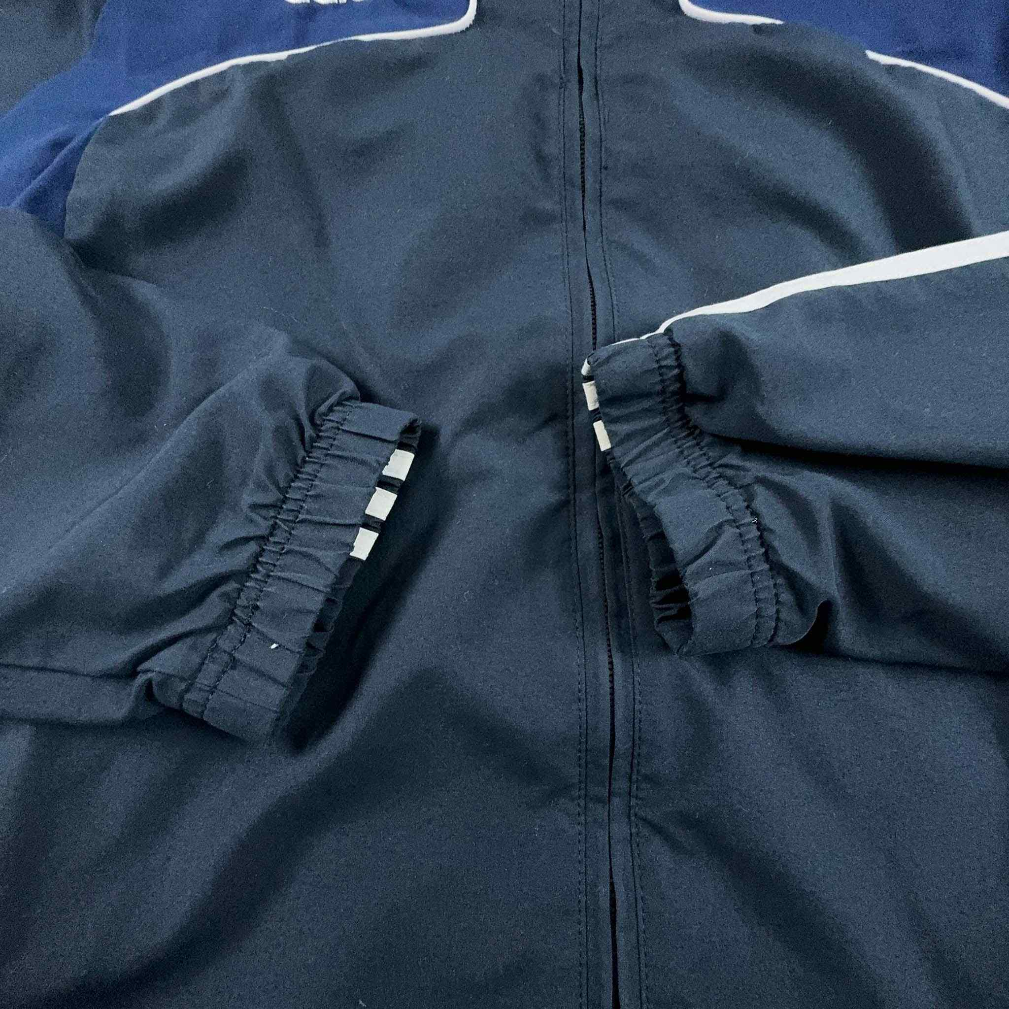 Vintage Black and Blue Windbreaker Jacket 2000s - Size M/L Men