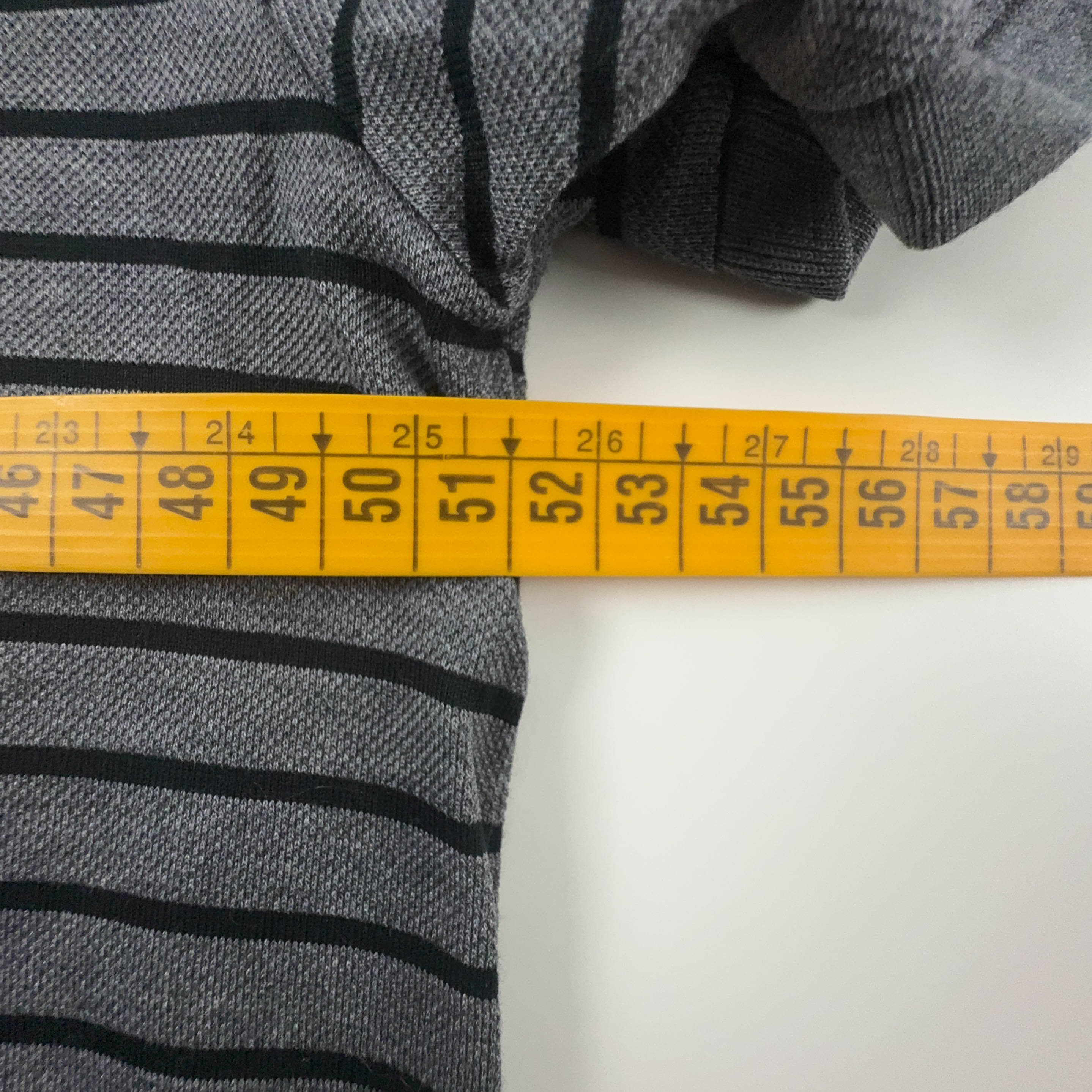 Polo Ralph Lauren a righe grigia e nera slim fit - Taglia L uomo