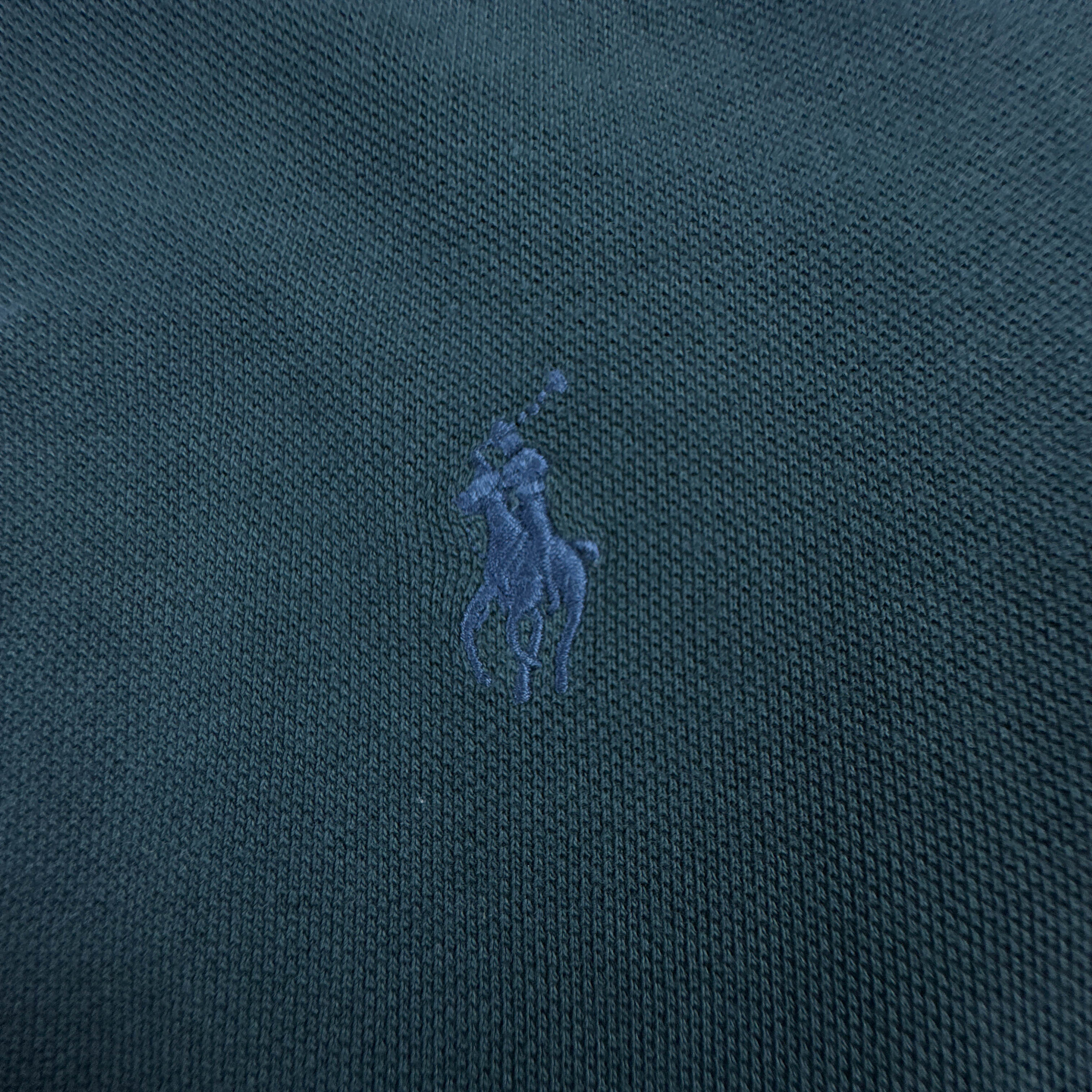Polo Ralph Lauren blu scura a tinta unita in cotone - Taglia M uomo