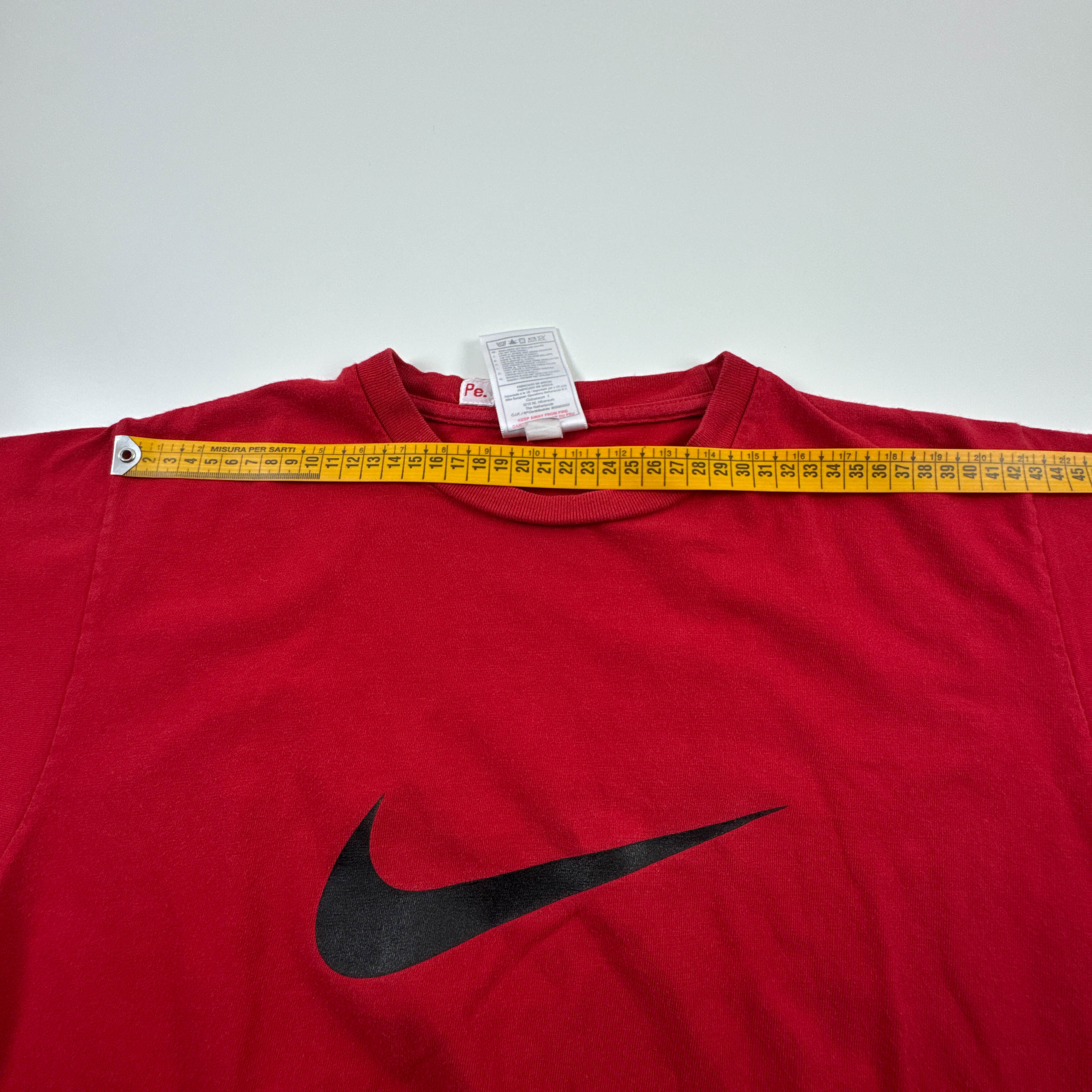 T shirt Nike Vintage rossa con stampa a girocollo in cotone anni 00 - Taglia M uomo