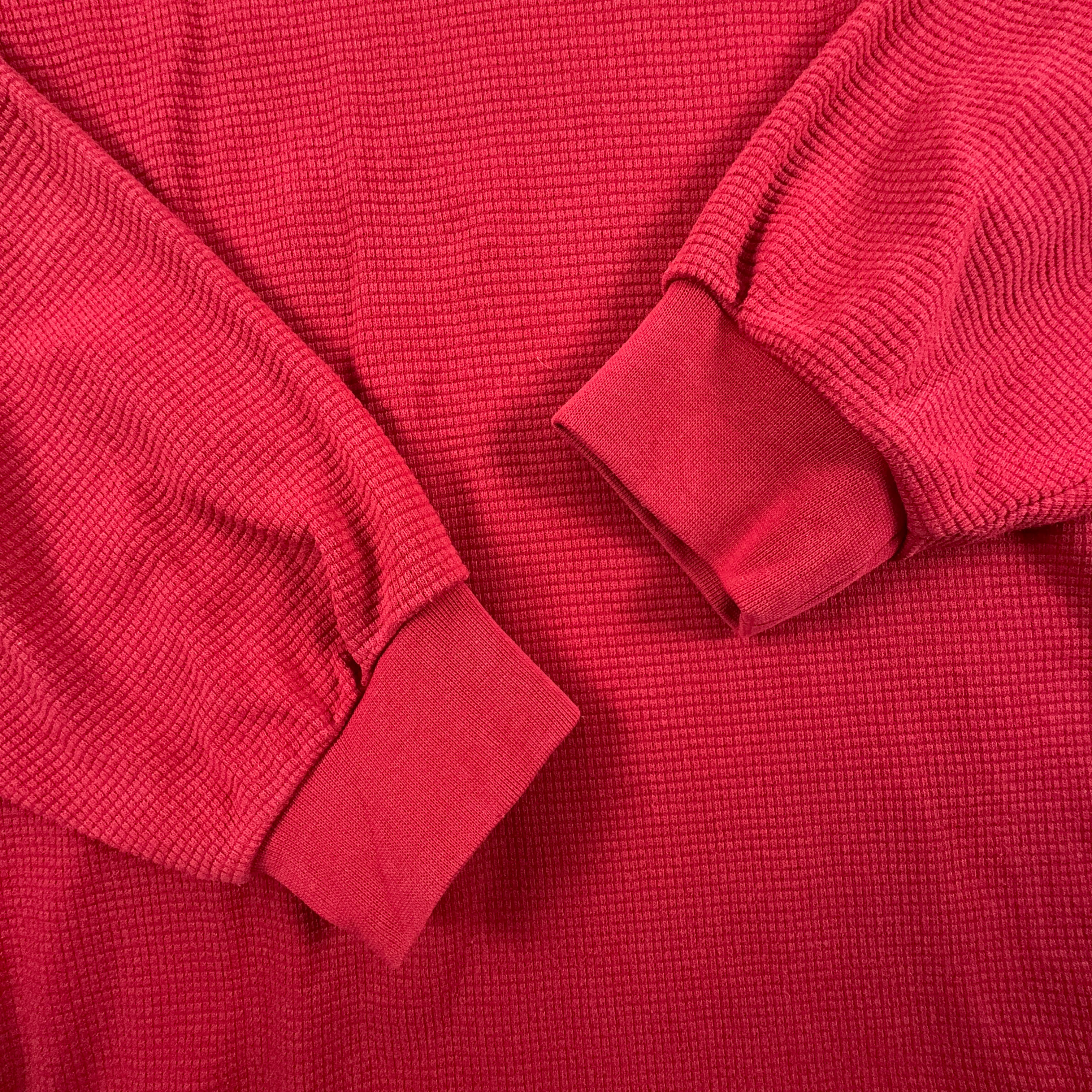 Felpa Adidas Vintage rossa a girocollo con stampa sul retro anni 90 - Taglia F180 D6 uomo