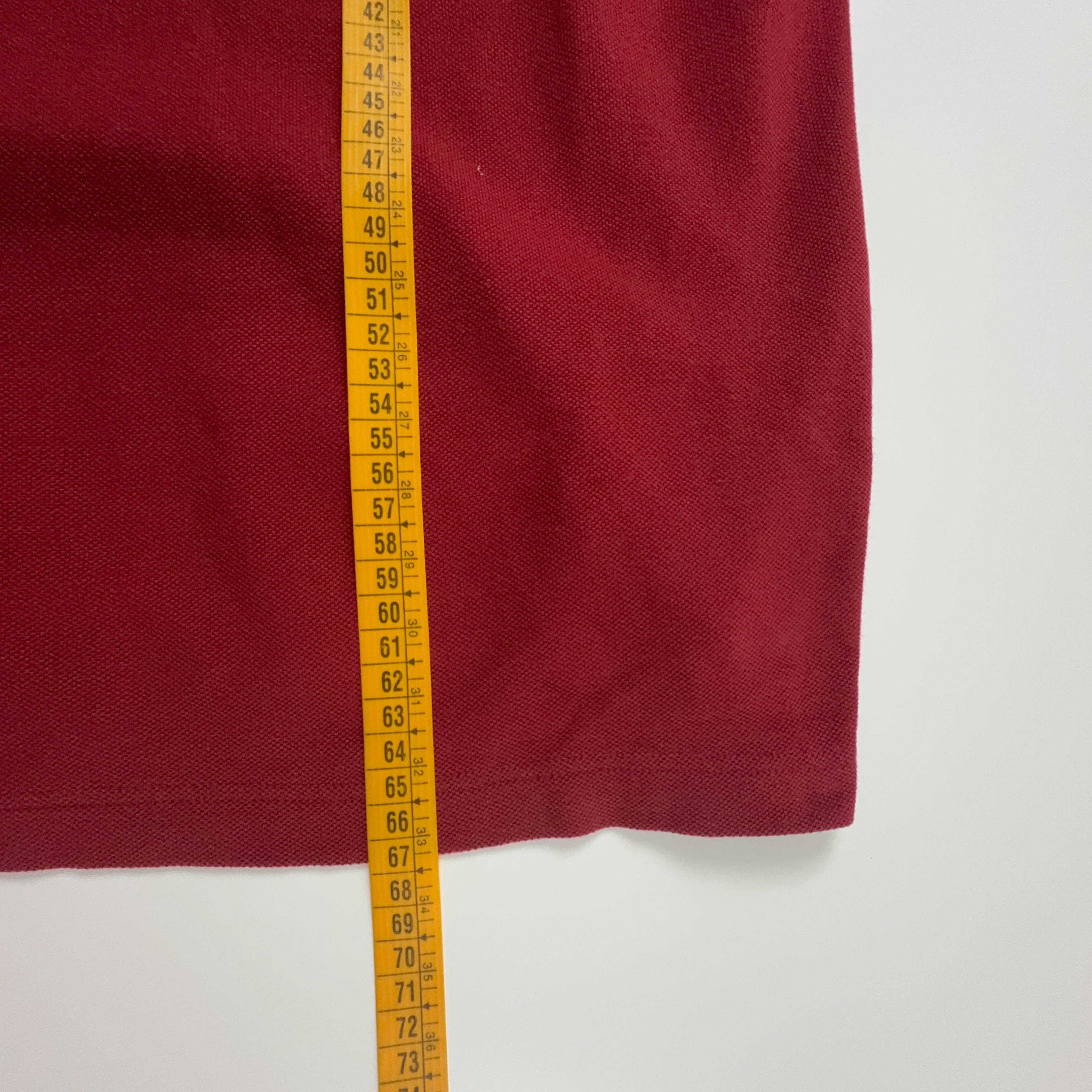 Polo Lacoste rosso scuro a tinta unita in cotone slim fit - Taglia M uomo