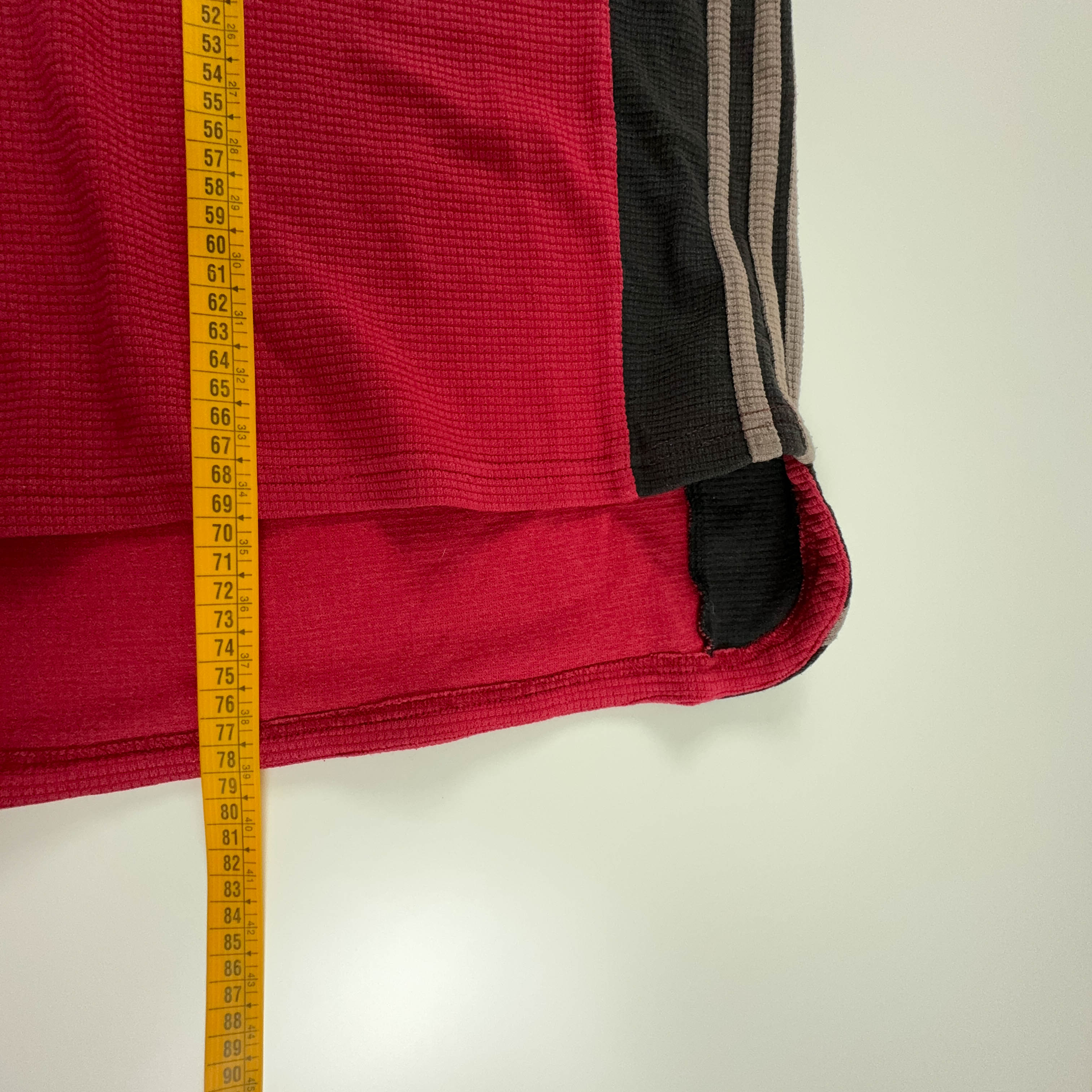 Felpa Adidas Vintage rossa a girocollo con stampa sul retro anni 90 - Taglia F180 D6 uomo