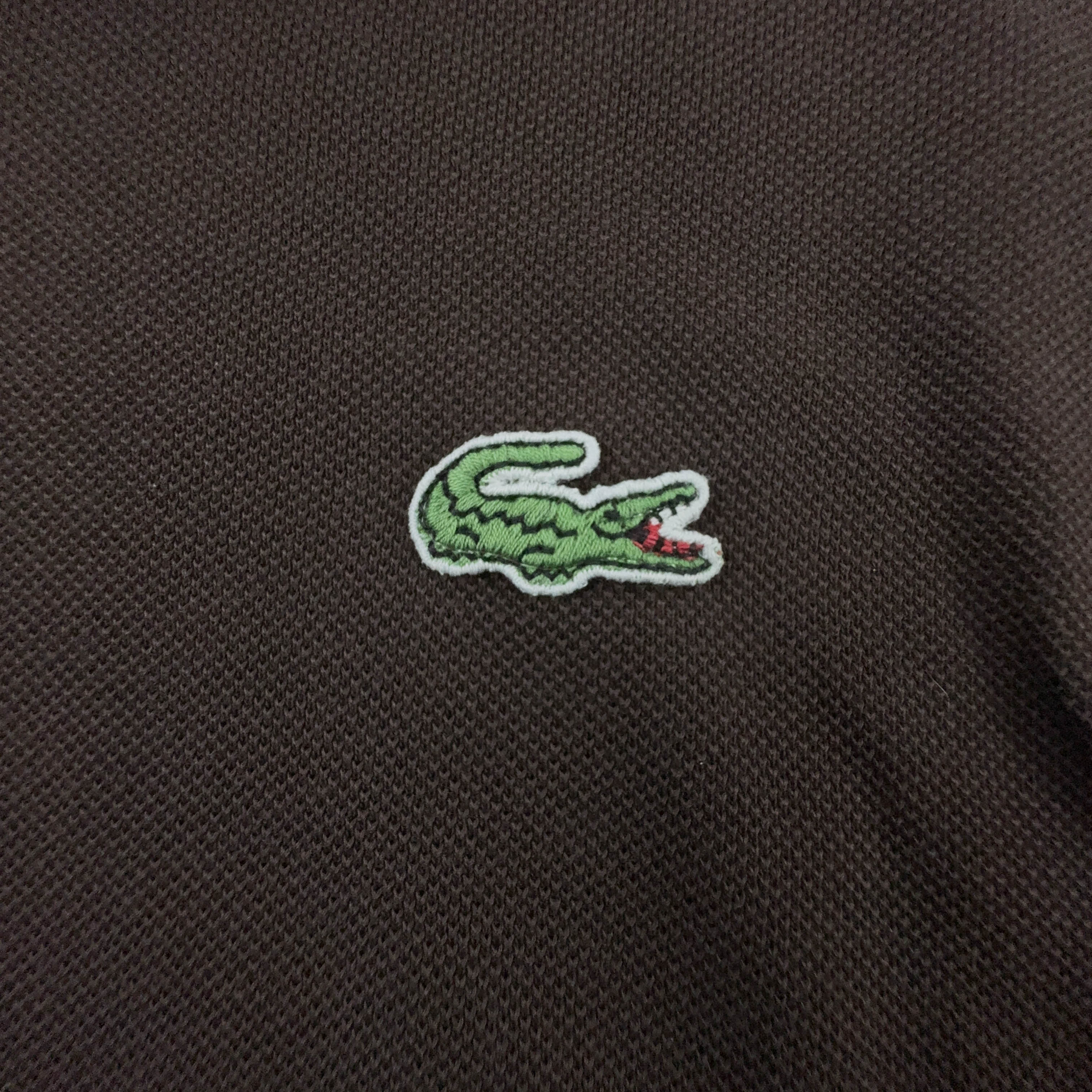 Polo Lacoste marrone scuro a tinta unita - Taglia 3 uomo