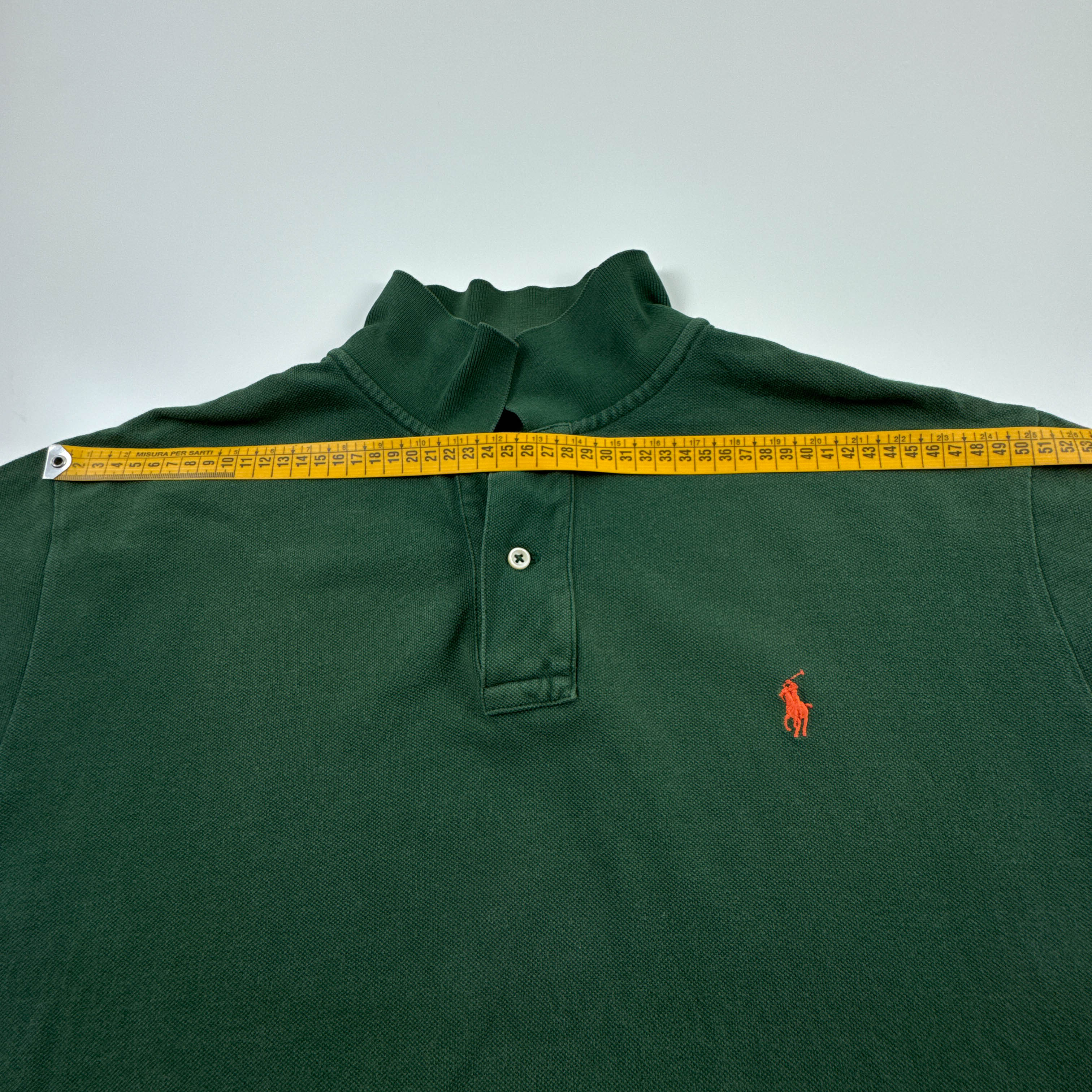 Polo Ralph Lauren verde a tinta unita in cotone - Taglia L uomo