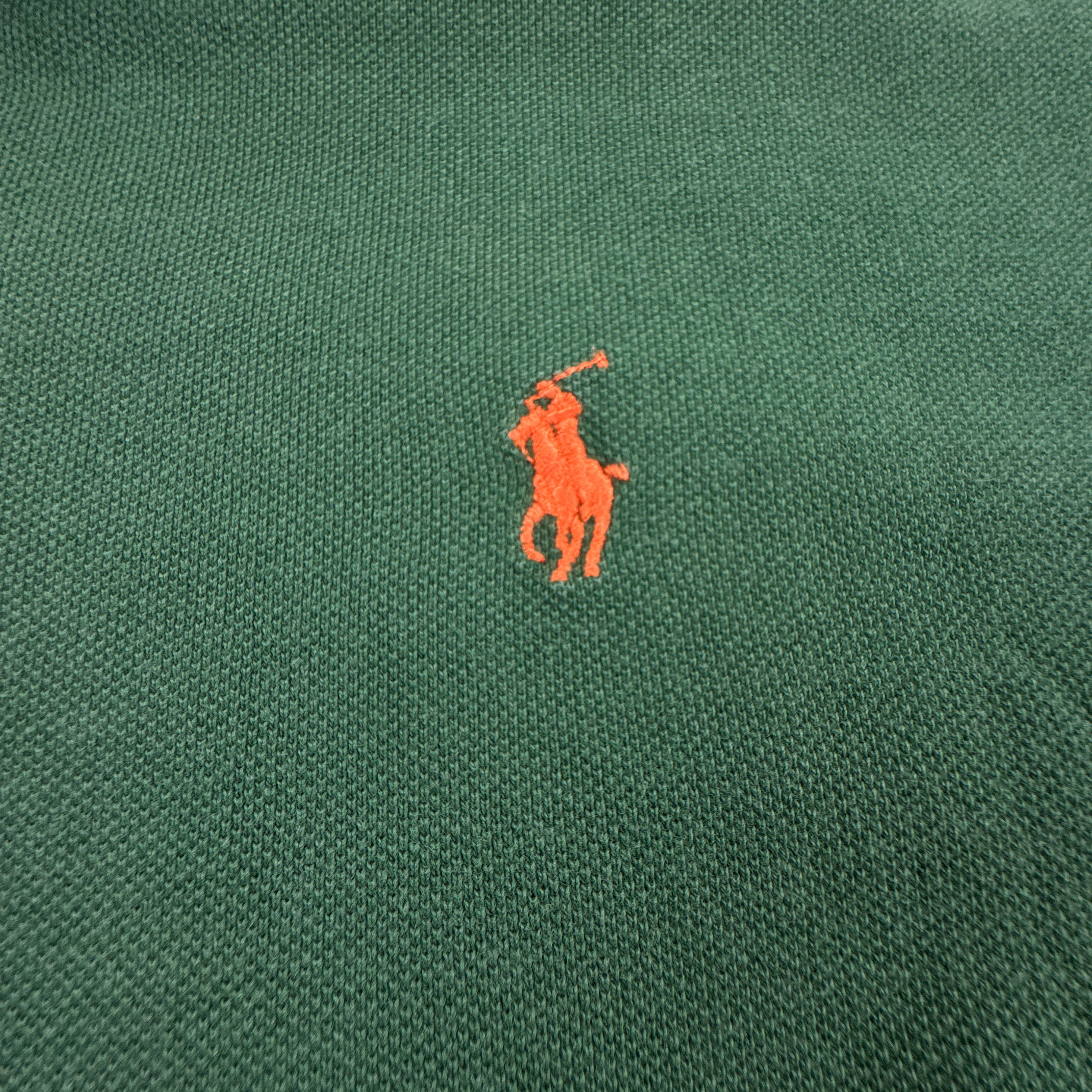 Polo Ralph Lauren verde a tinta unita in cotone - Taglia L uomo