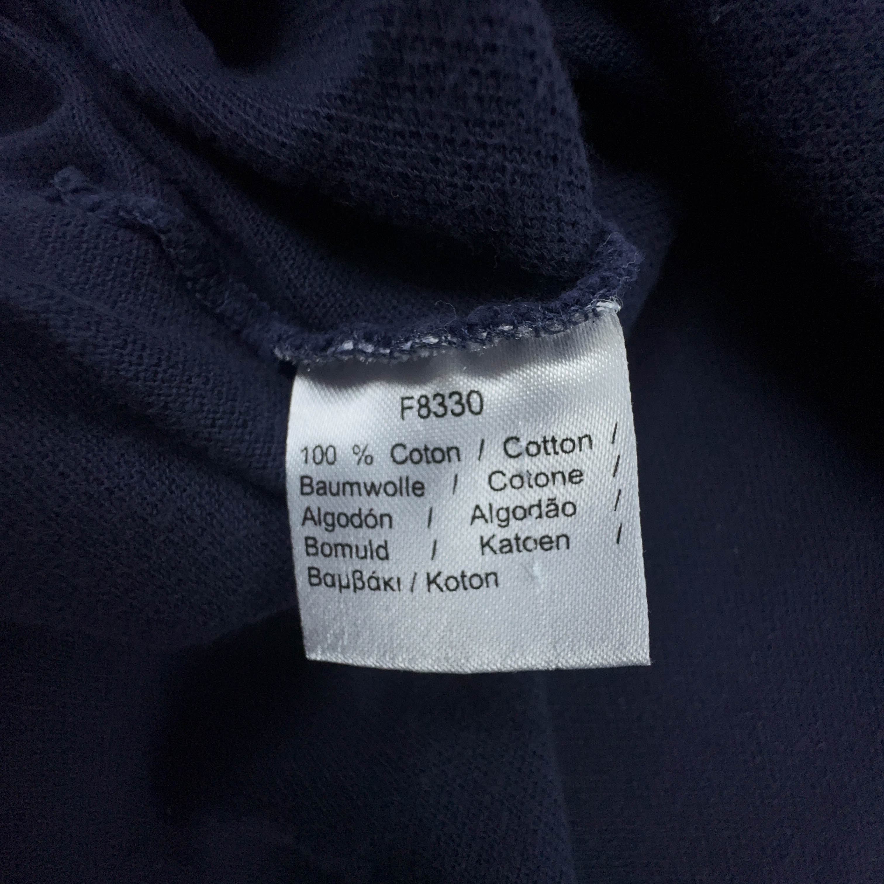 Polo Lacoste blu scuro a tinta unita in cotone - Taglia S/M uomo