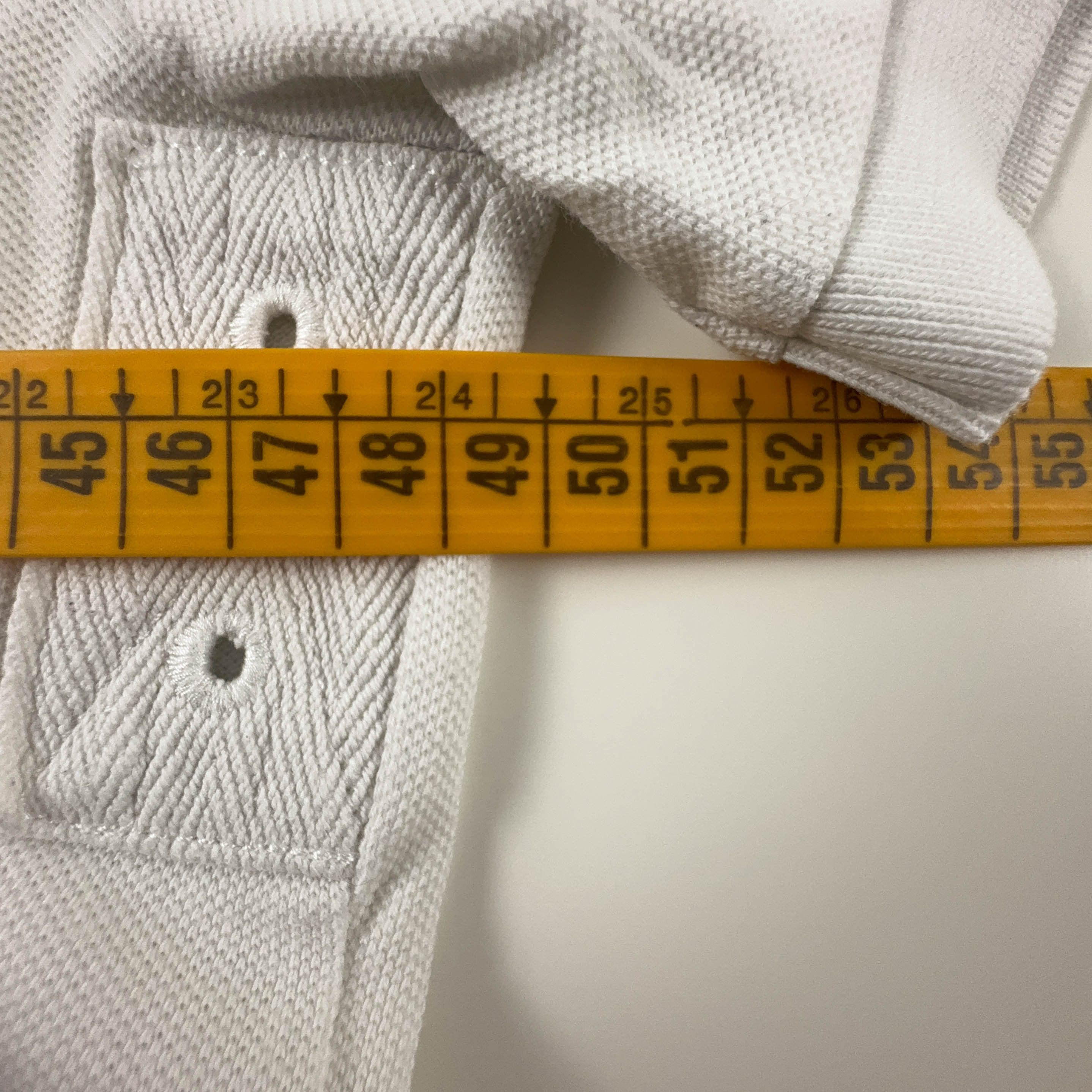 Polo Ralph Lauren bianca e blu in cotone custom fit - Taglia S uomo