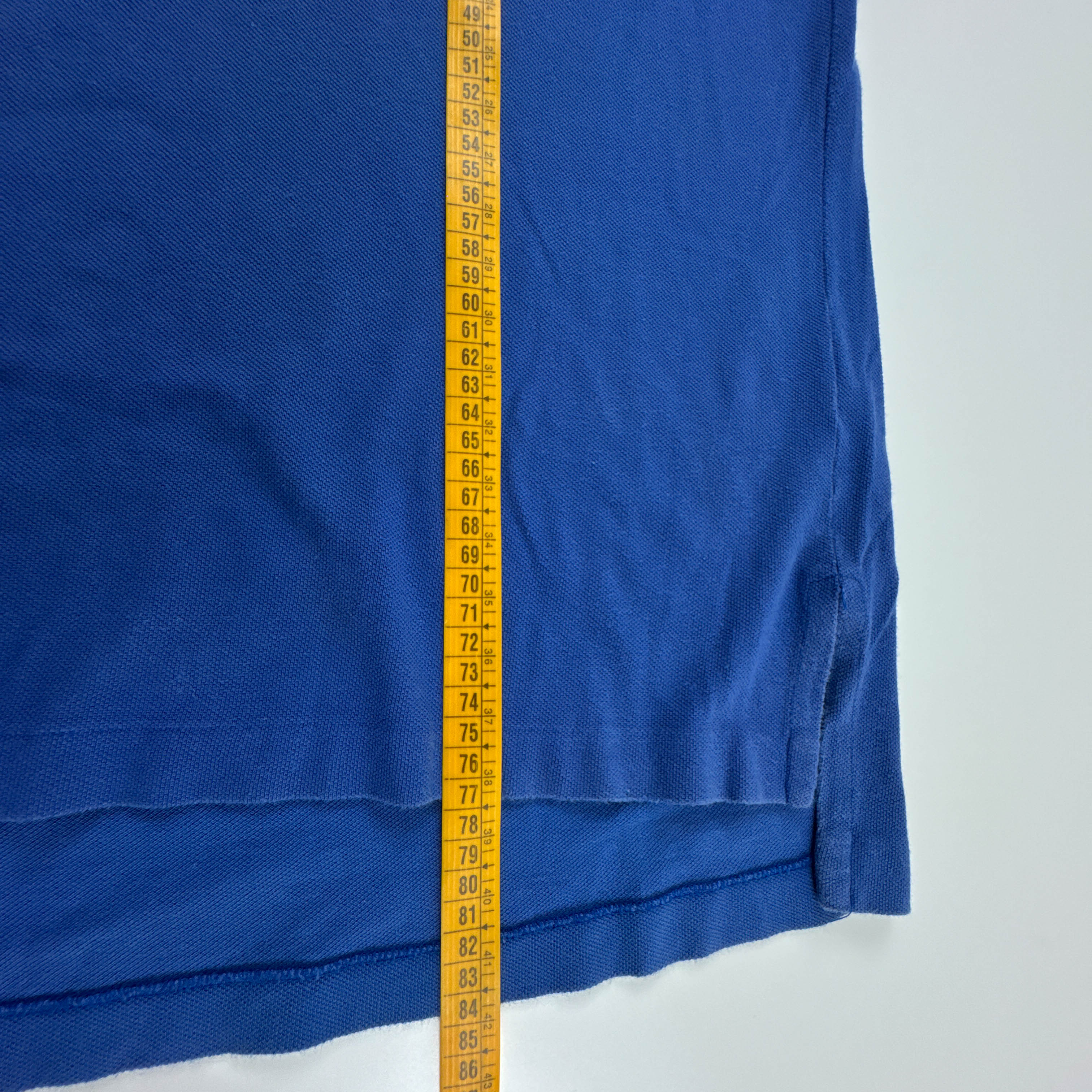 Polo Ralph Lauren blu a tinta unita in cotone - Taglia M/L uomo