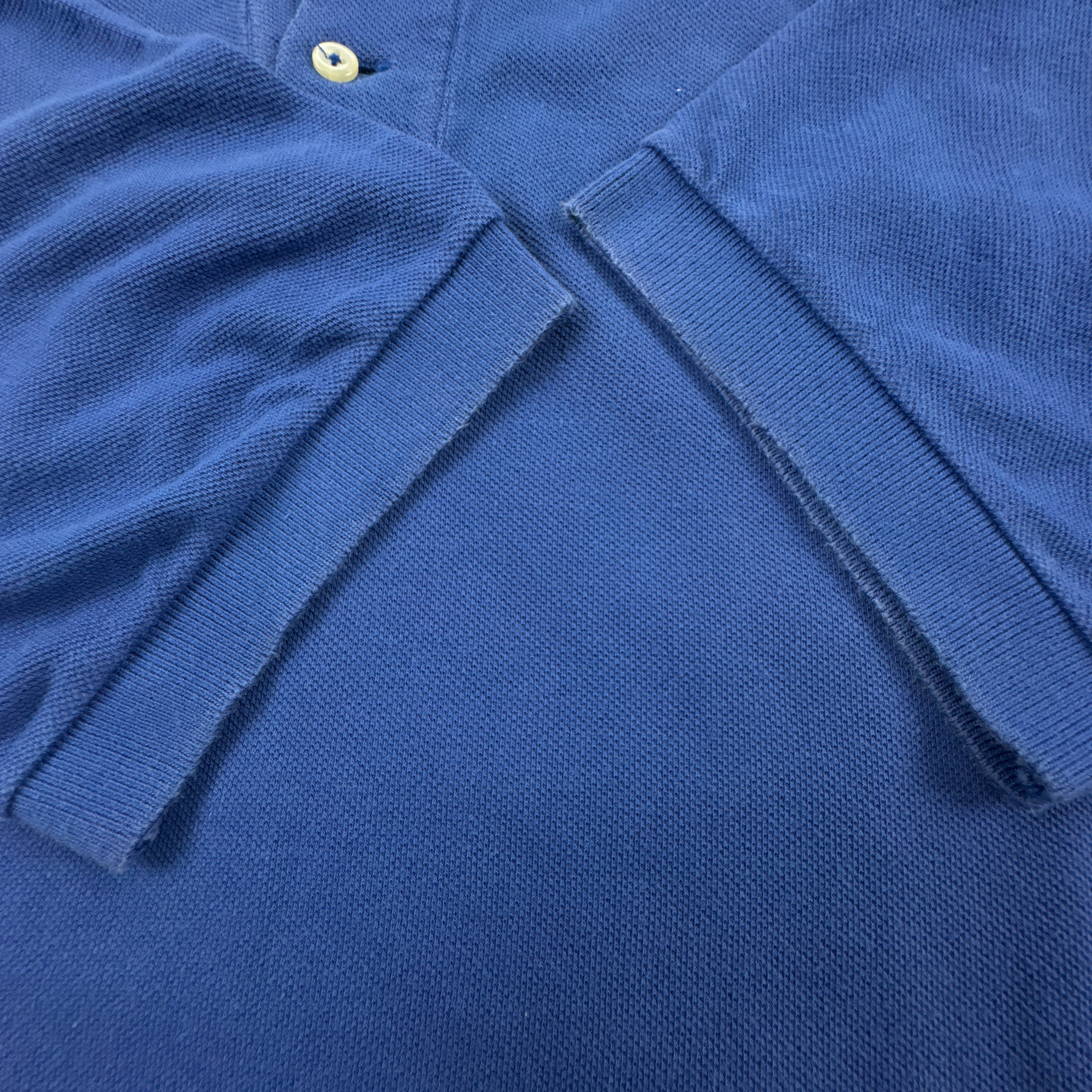 Polo Ralph Lauren blu a tinta unita in cotone - Taglia M/L uomo