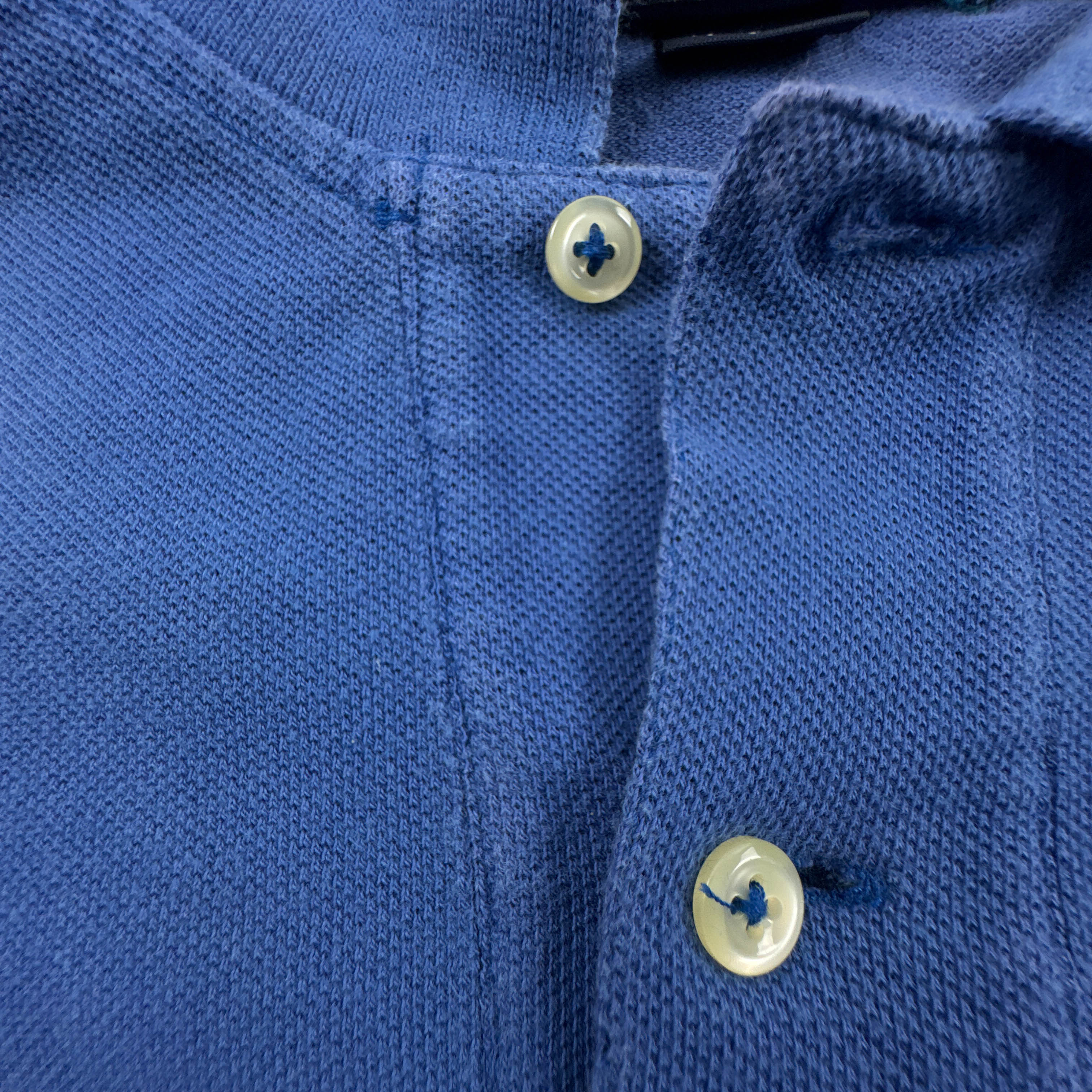 Polo Ralph Lauren blu a tinta unita in cotone - Taglia M/L uomo