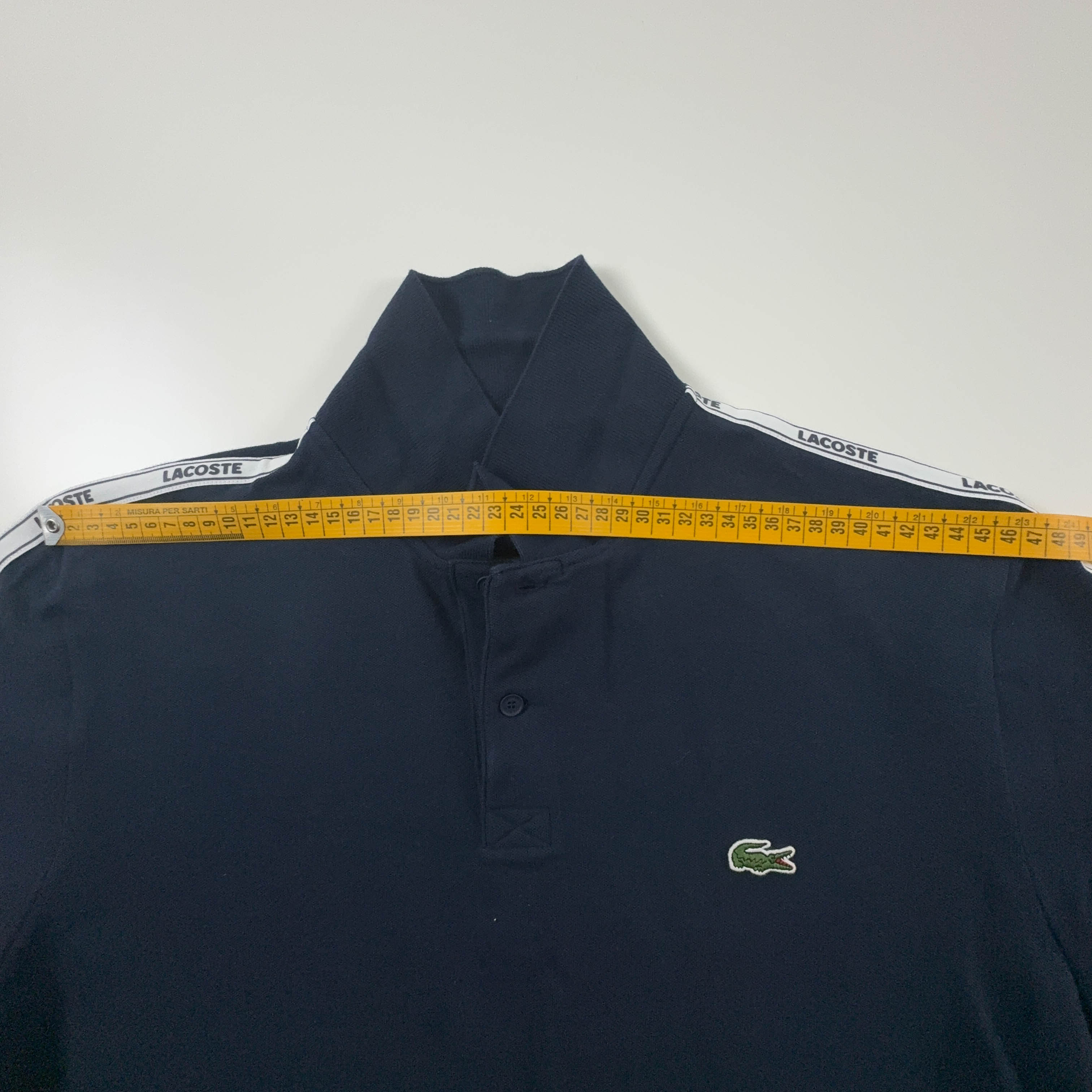 Polo Lacoste blu scuro tinta unita in cotone regular fit - Taglia 5 L uomo