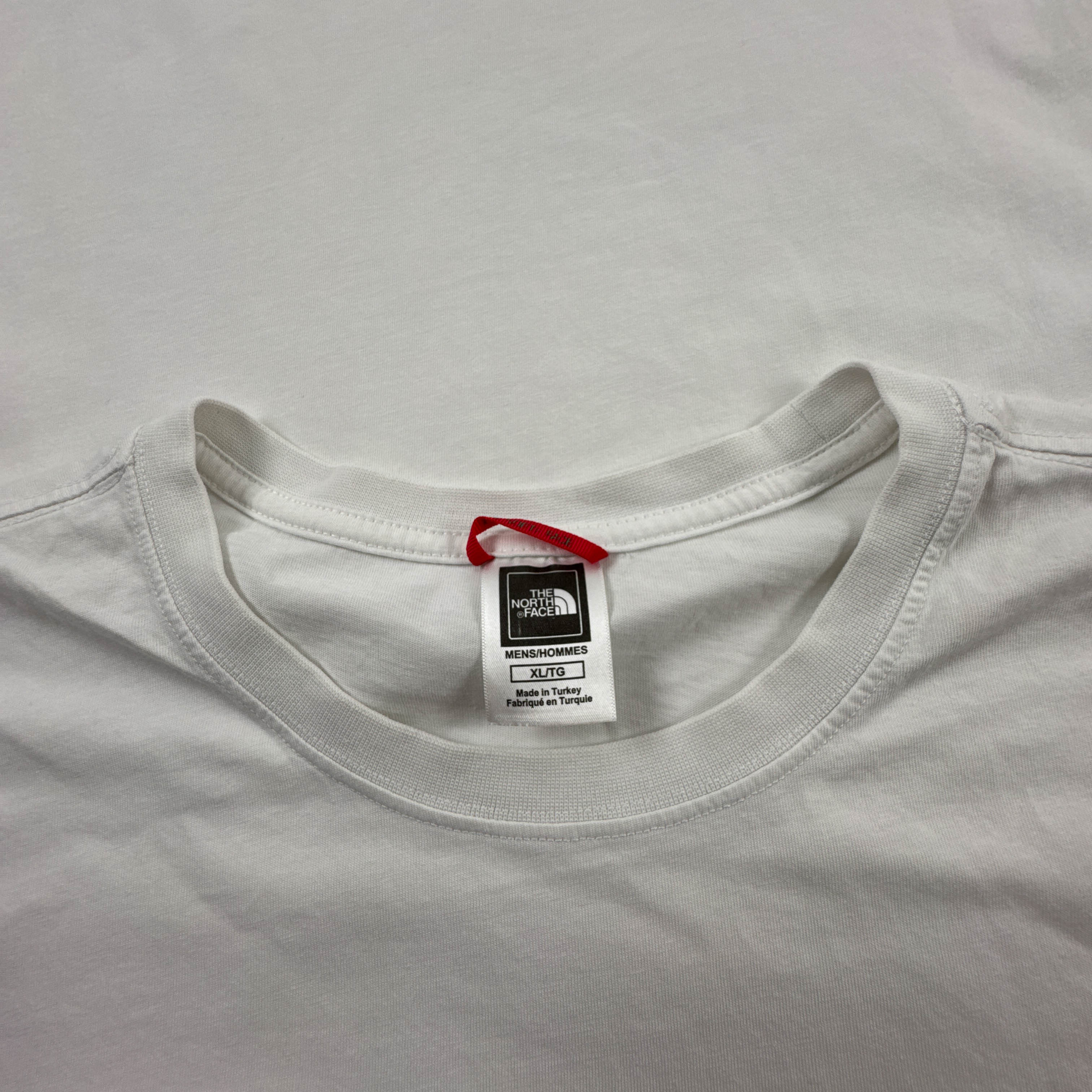 T shirt The North face bianca a girocollo in cotone con stampa - Taglia L/XL uomo