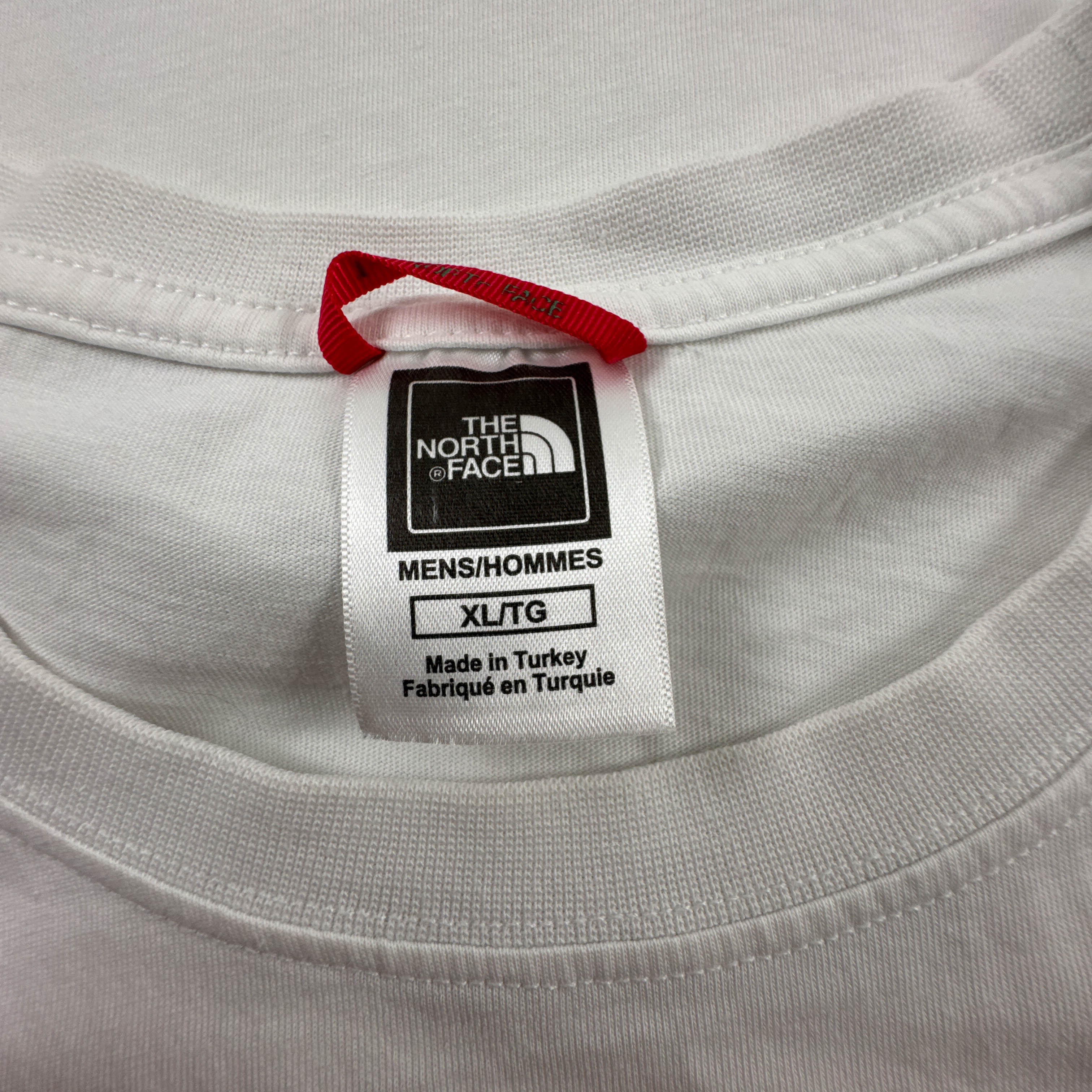 T shirt The North face bianca a girocollo in cotone con stampa - Taglia L/XL uomo