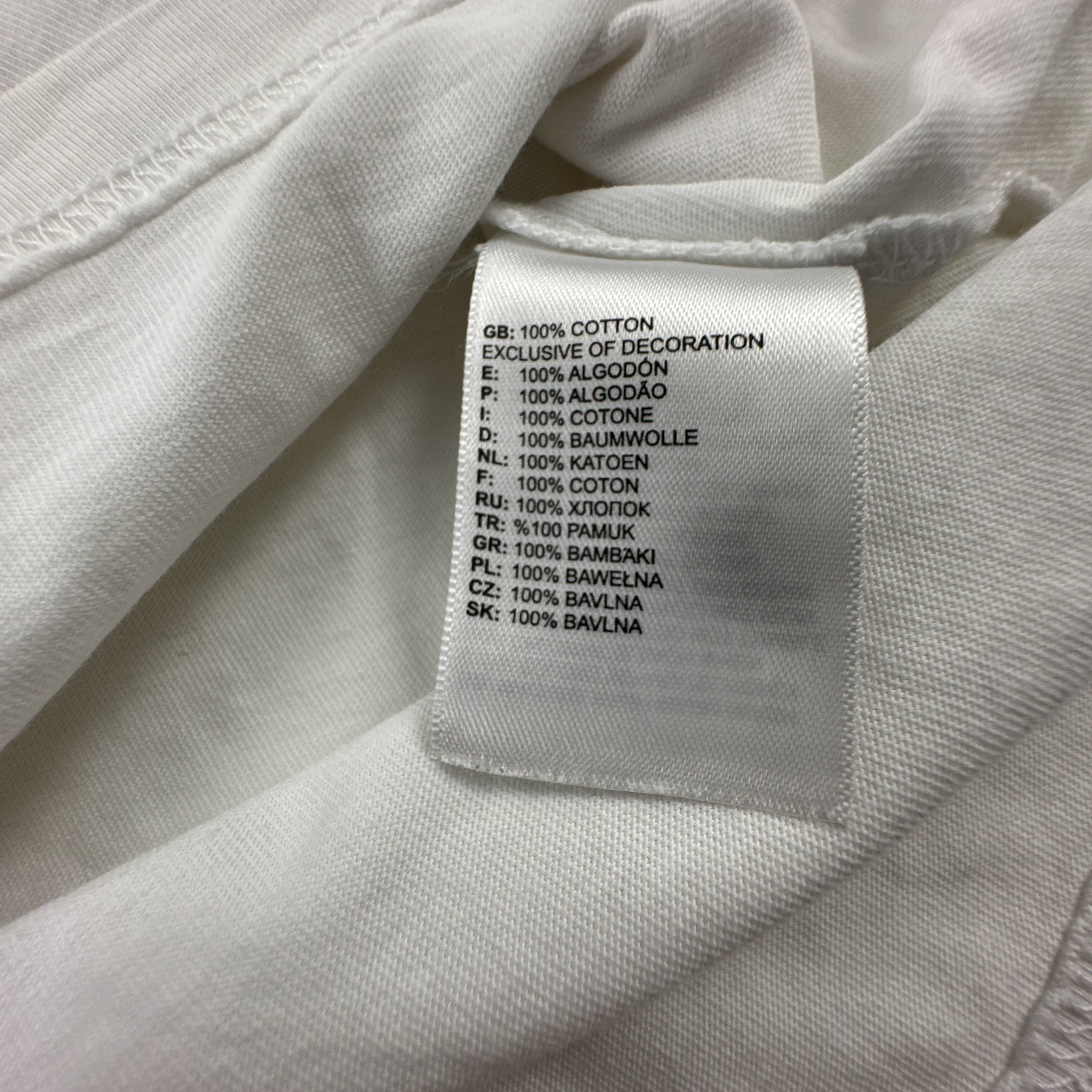 T shirt The North face bianca a girocollo in cotone con stampa - Taglia L/XL uomo