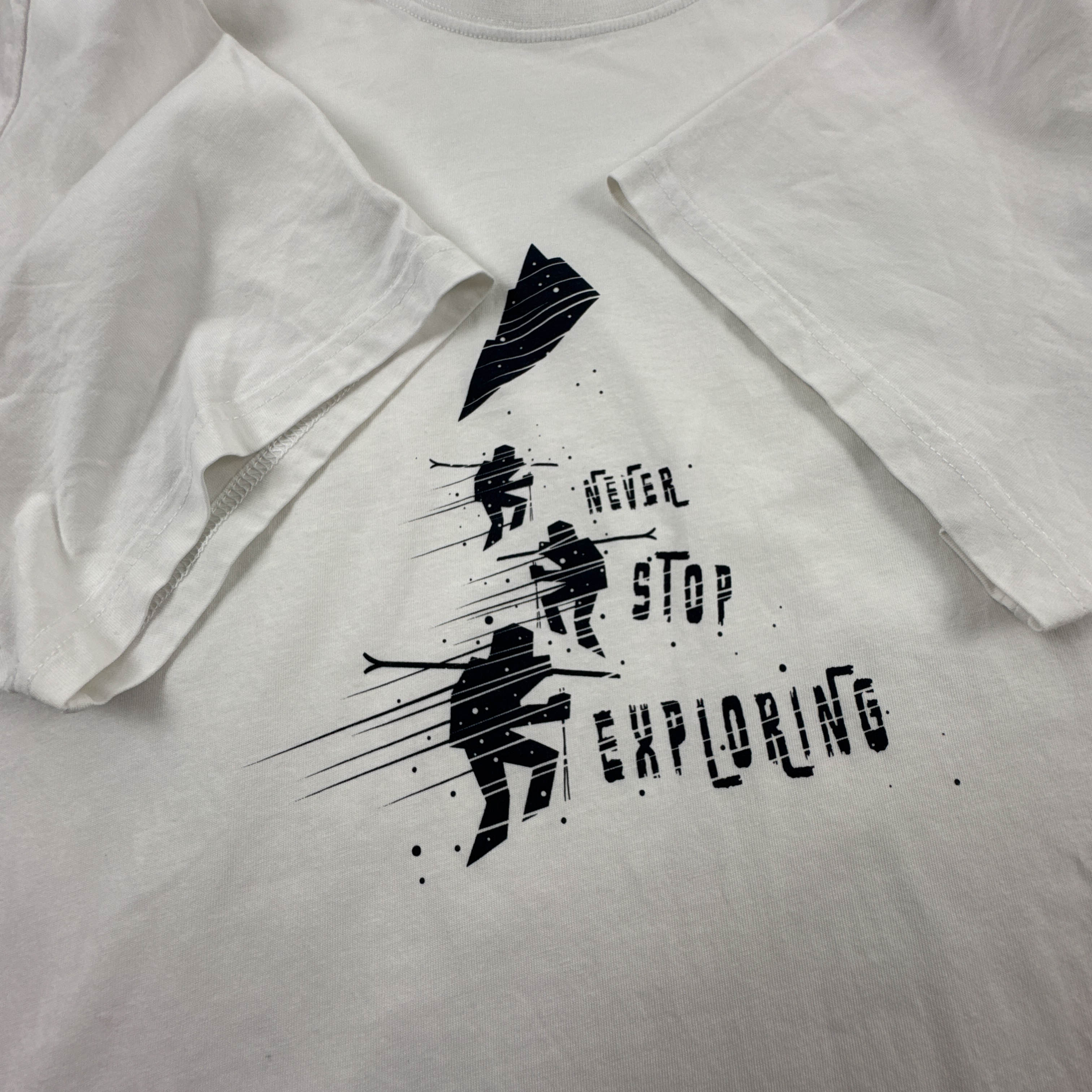 T shirt The North face bianca a girocollo in cotone con stampa - Taglia L/XL uomo