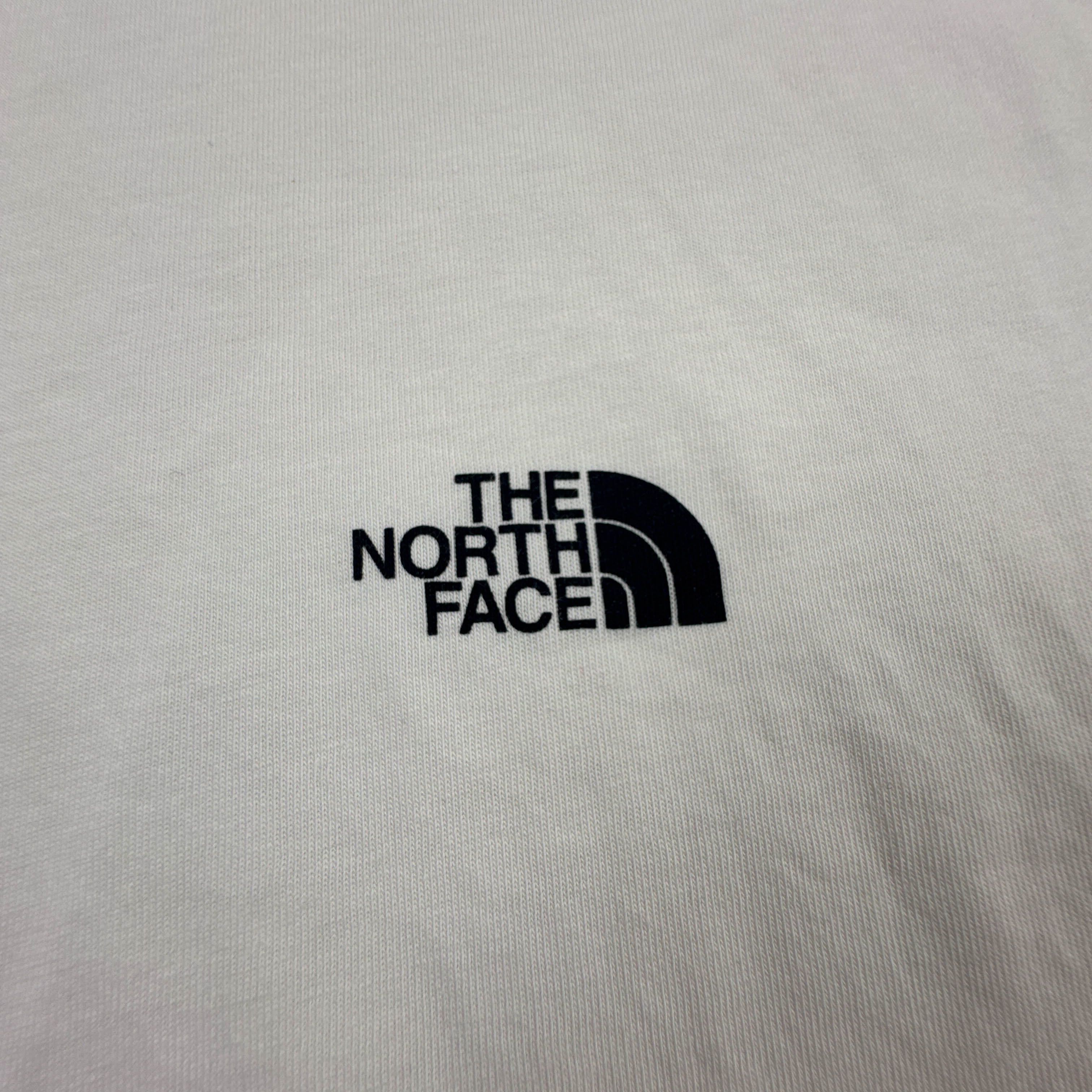T shirt The North face bianca a girocollo in cotone con stampa - Taglia L/XL uomo