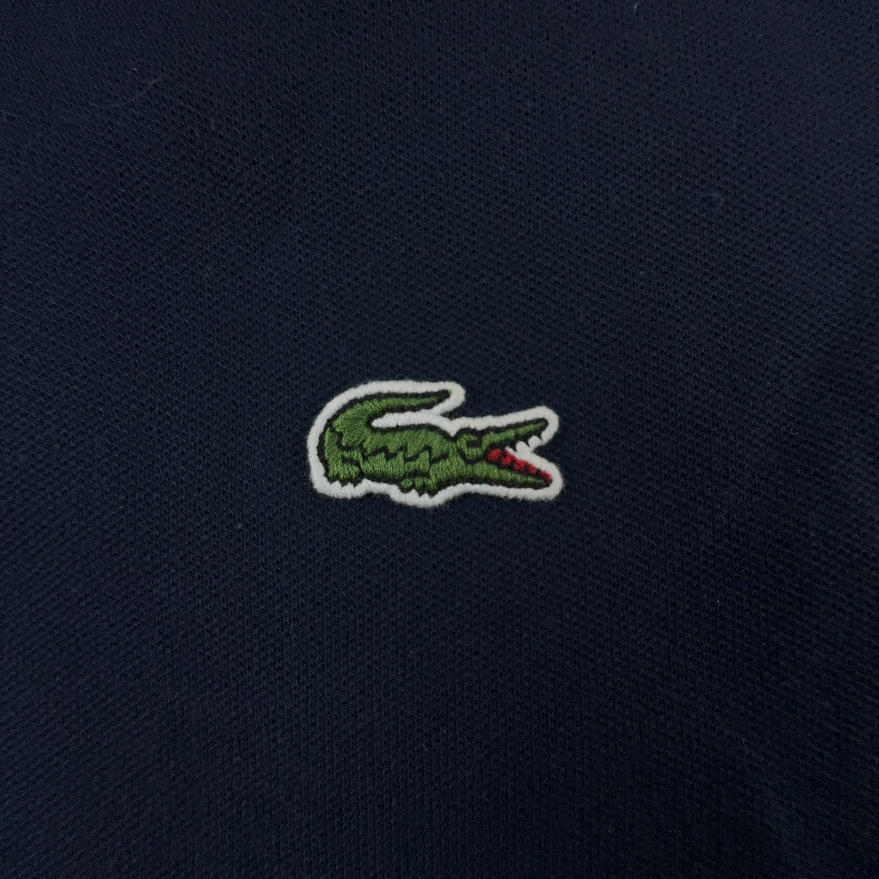 Polo Lacoste blu scuro tinta unita in cotone regular fit - Taglia 5 L uomo