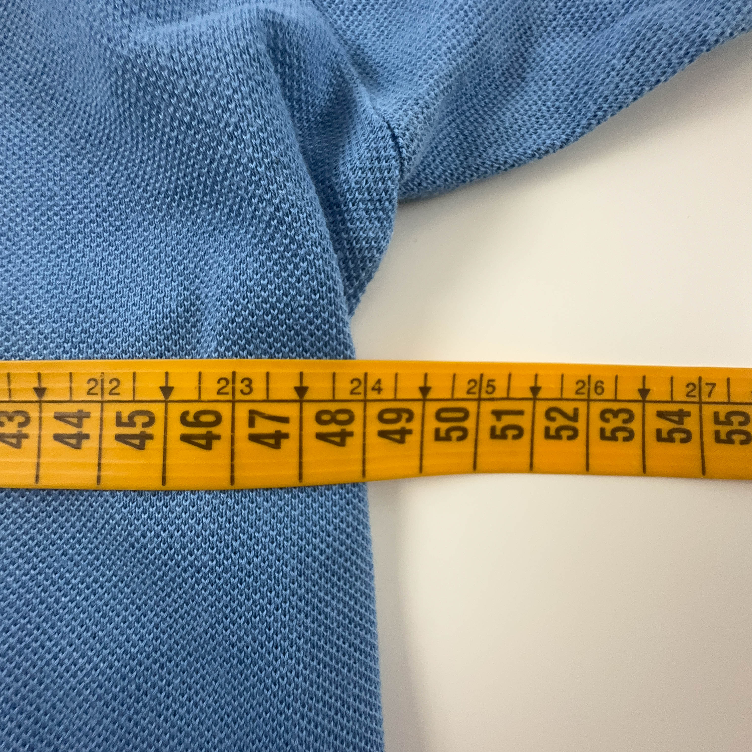 Polo Lacoste azzurra tinta unita in cotone - Taglia 3 uomo