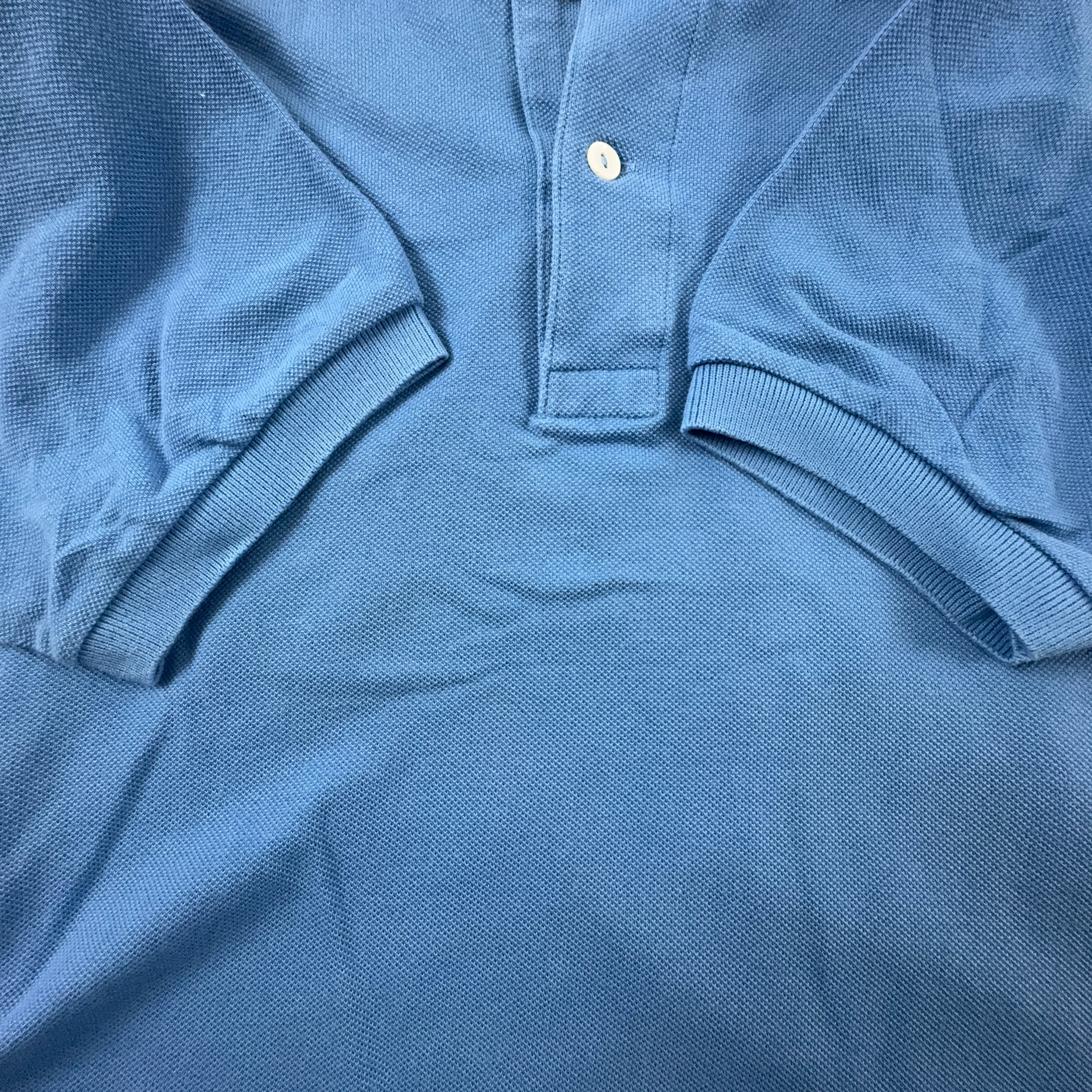 Polo Lacoste azzurra tinta unita in cotone - Taglia 3 uomo