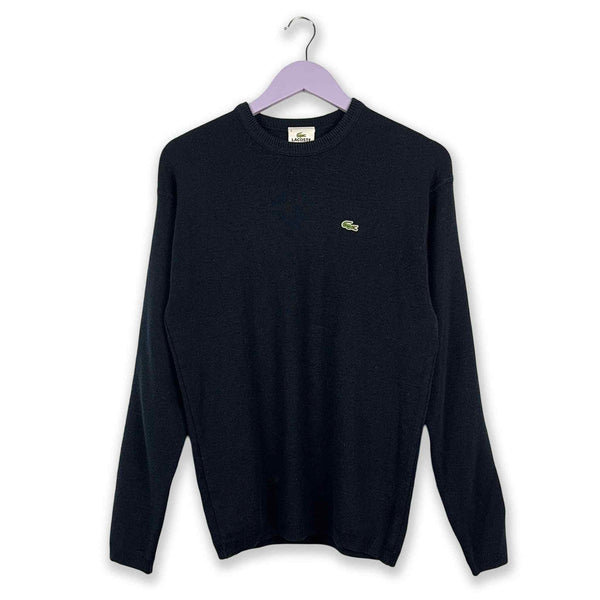 Maglione Lacoste blu scuro 50% lana a girocollo - Taglia M uomo