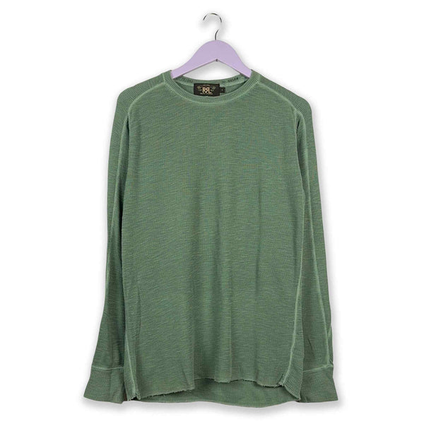 Maglione Ralph Lauren verde acqua leggero a girocollo - Taglia S/M uomo