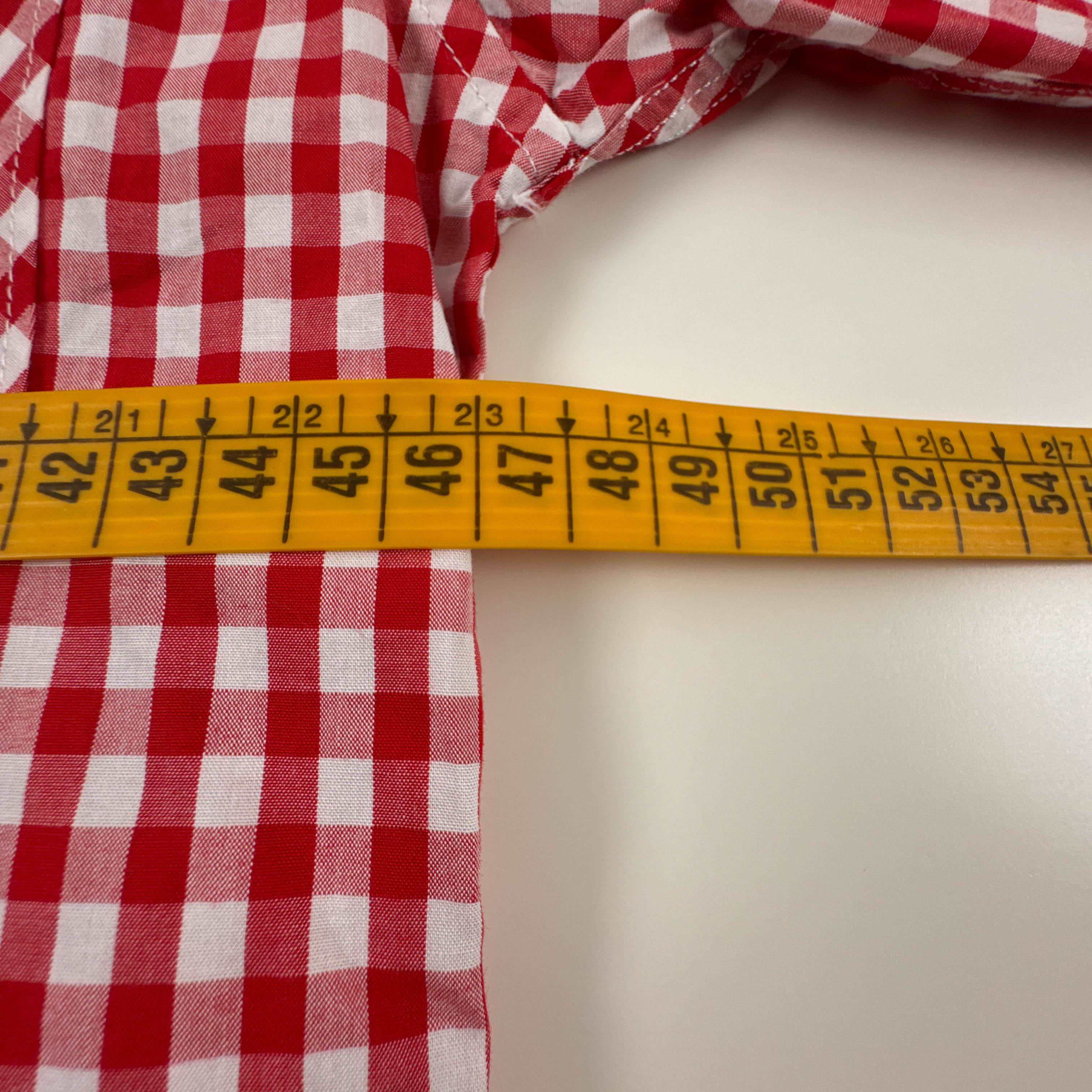 Camicia Tommy Hilfiger rossa e bianca a quadretti in cotone - Taglia M uomo