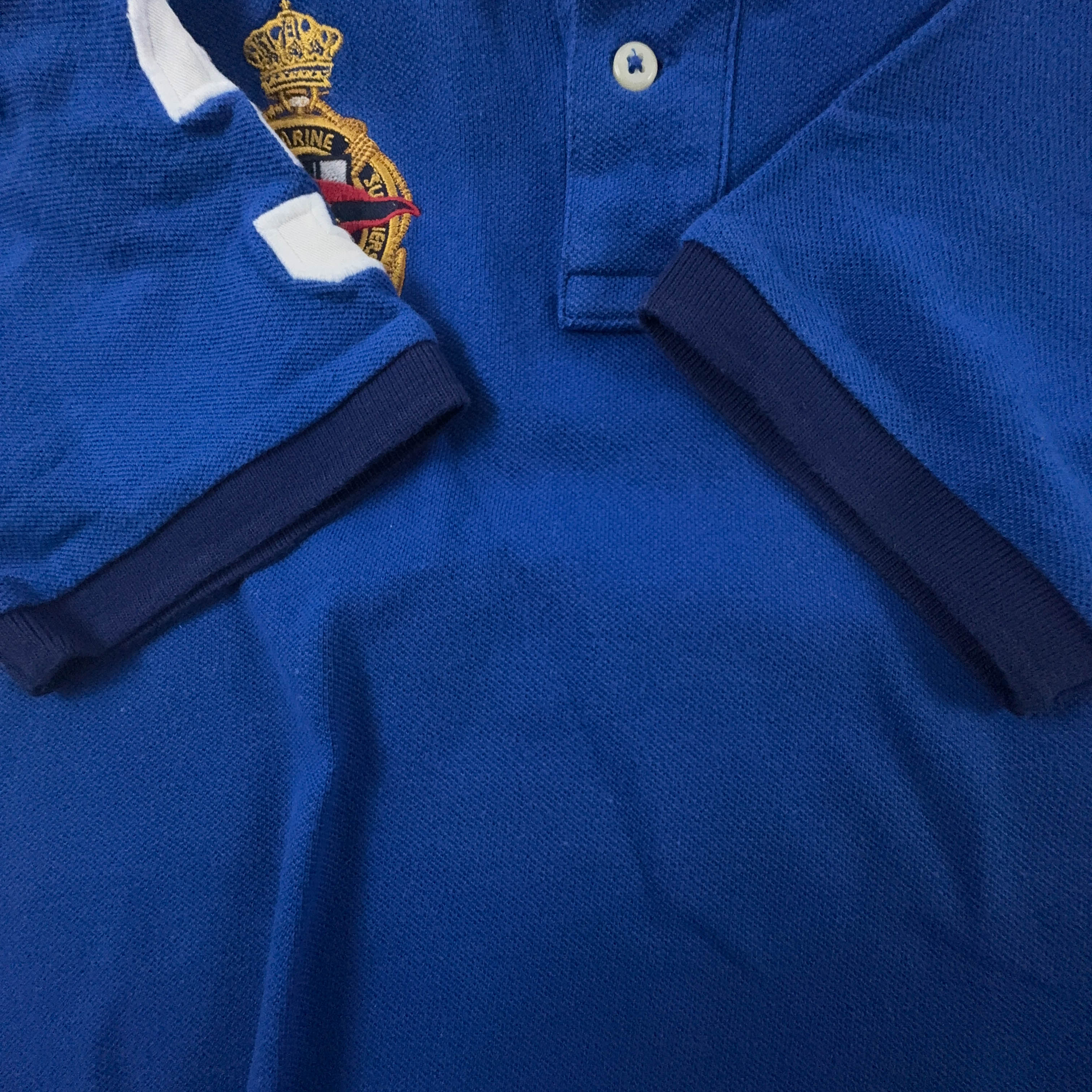 Polo Ralph Lauren big logo blu e gialla - Taglia S uomo